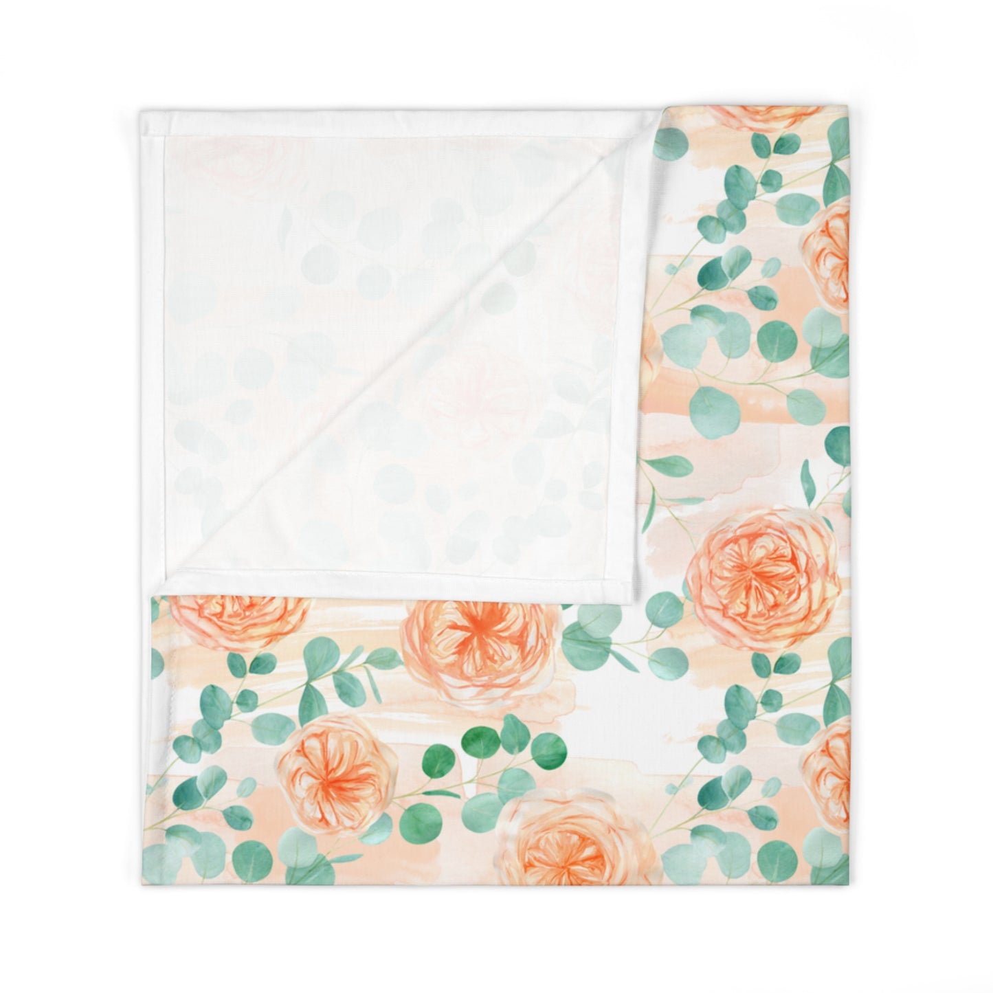 Baby Swaddle Blanket, Australian Rose Floral and Eucalyptus, Baby Swaddle, Baby Shower gift