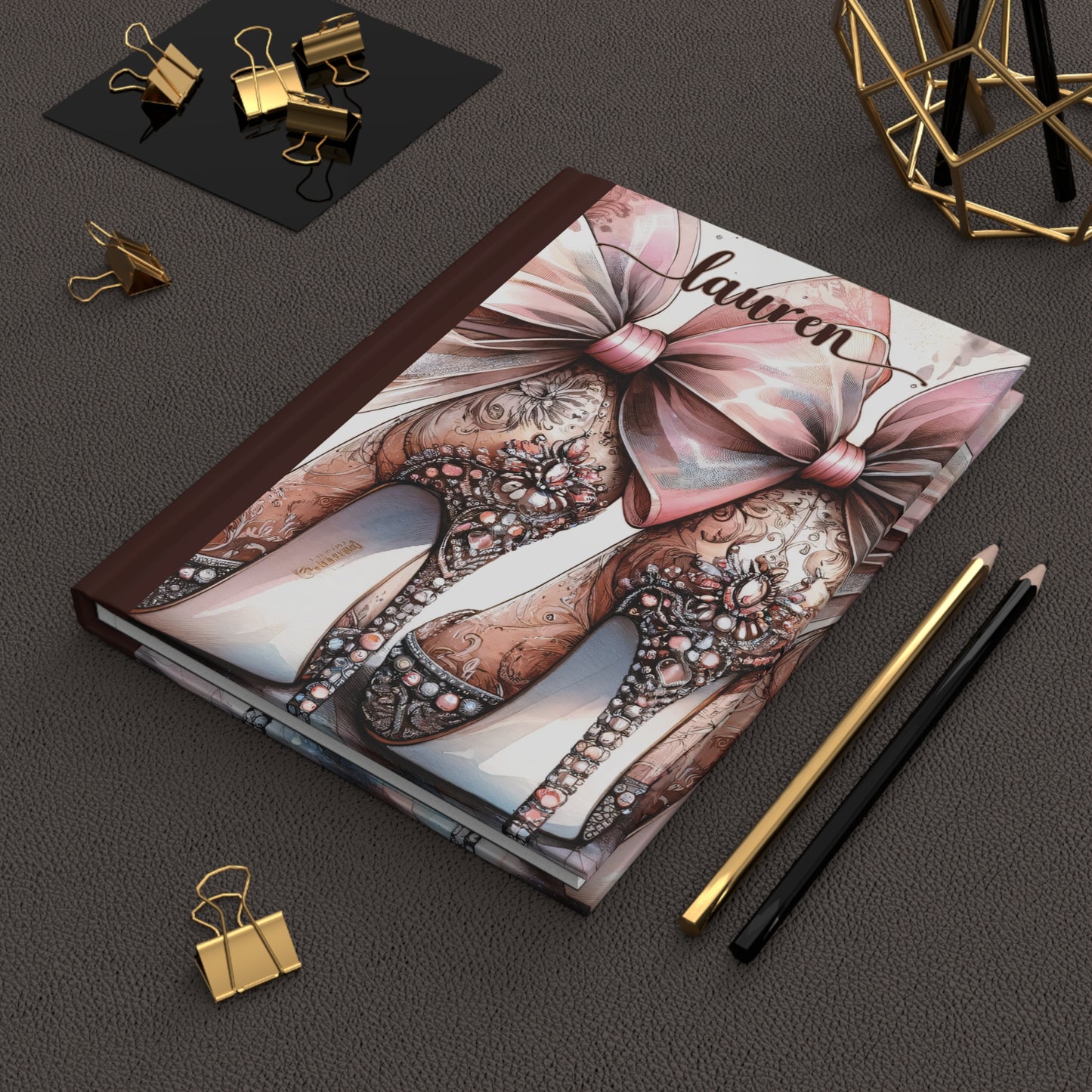 Personalised Hardcover Journal Matte, Country and Western,  High Heels, awd-1772