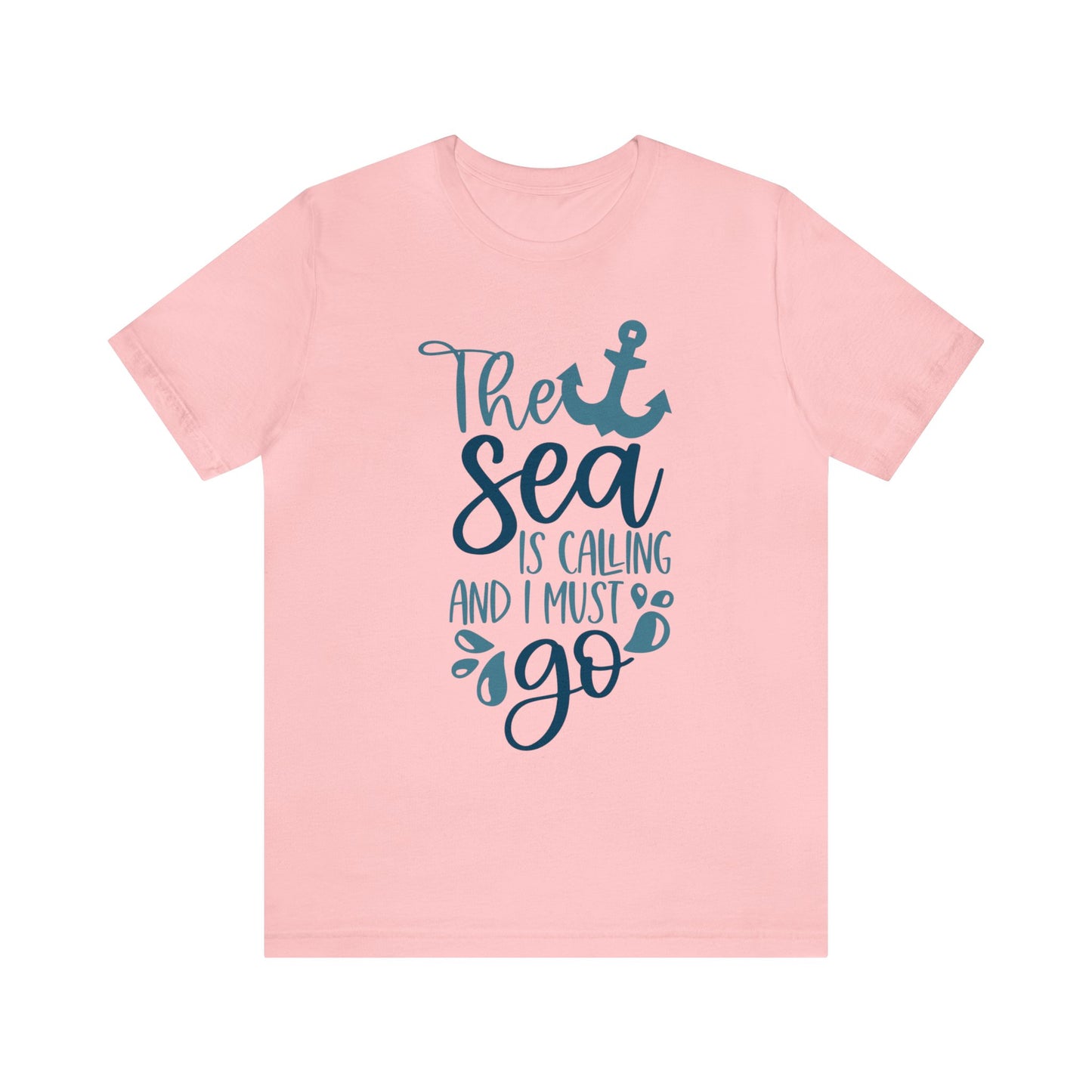 Unisex Jersey Short Sleeve Tee, Cruise Tee, The Sea is Calling, 100% Cotton, Light Fabric 142 g/m²