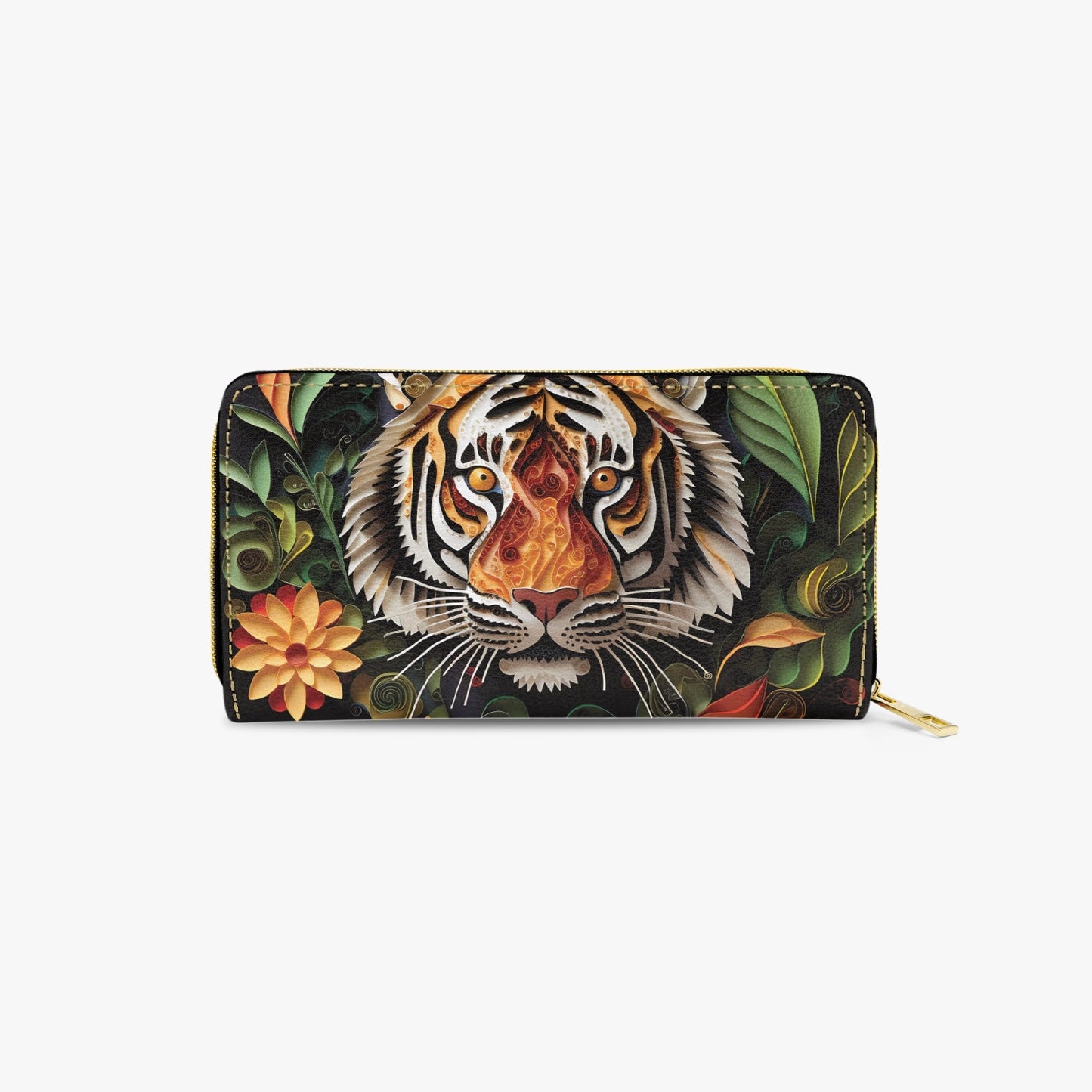 Long Type Zipper Purse - Tiger