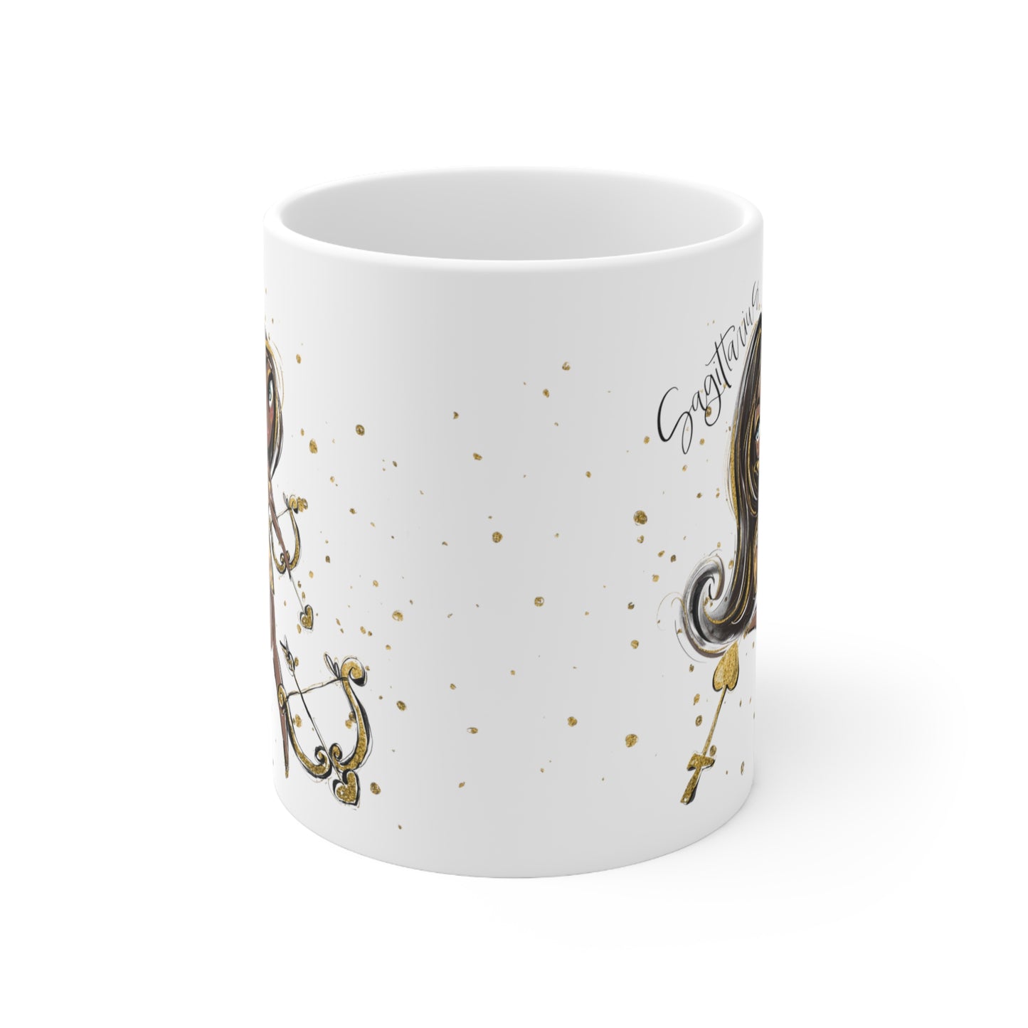 Personalised/Non Personalised Zodiac Sign, Sagittarius, Ceramic Mug 11oz