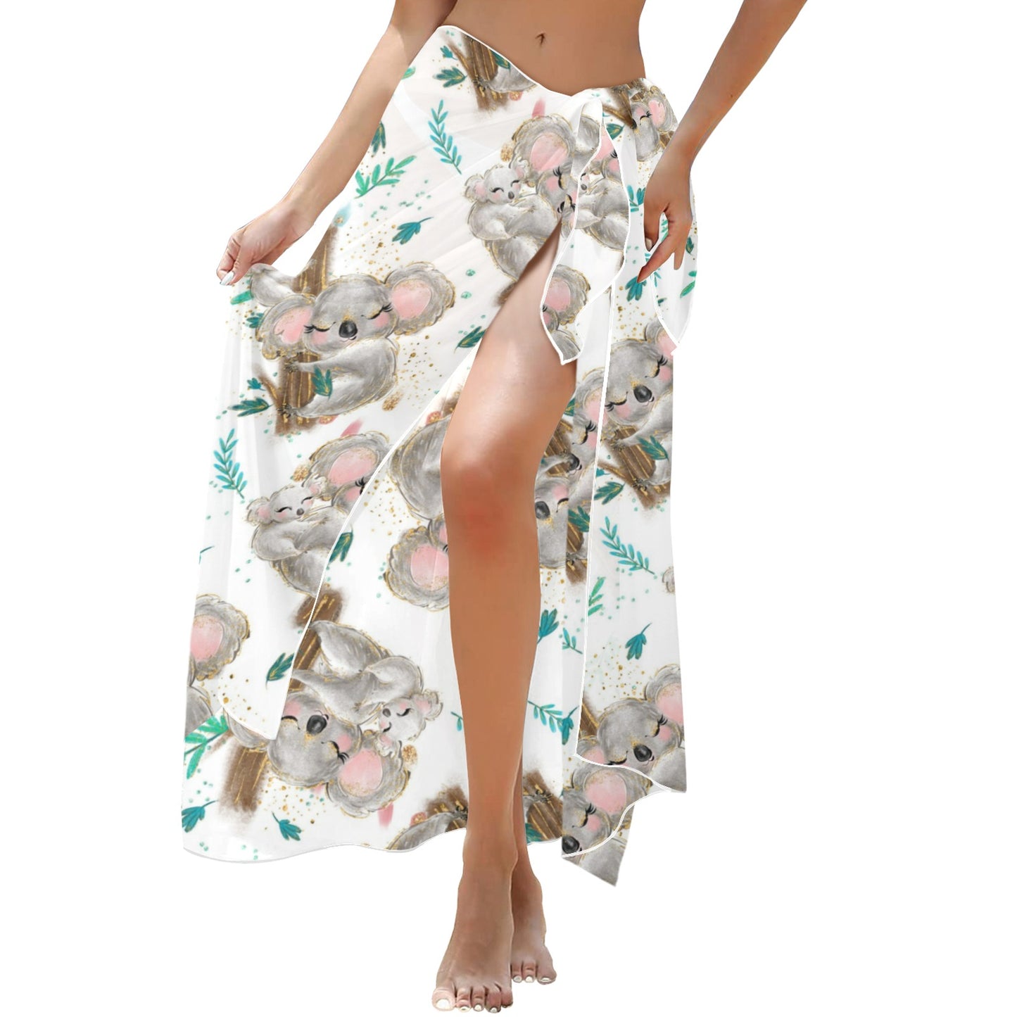 Australian Animals Koala Long Beach Sarong Wrap