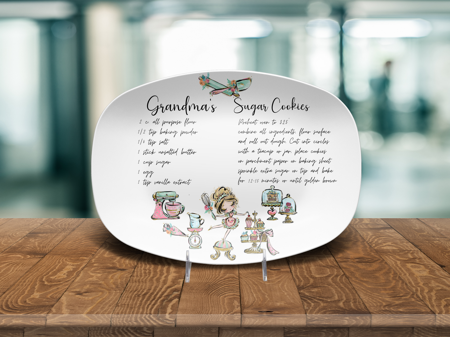 Personalised Handwritten Family Recipe Heirloom Roll it with Love Plate/Platter