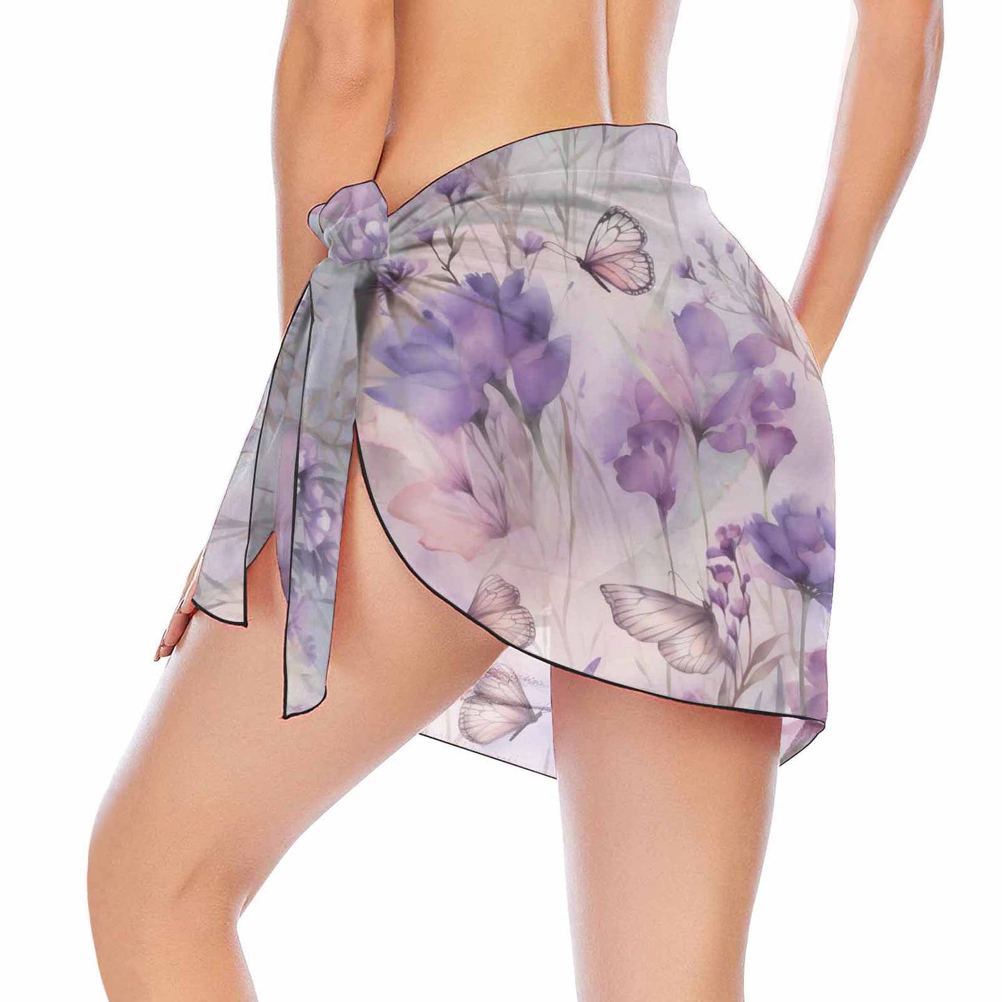 Purple Butterfly Dreams  Women's Beach Sarong Wrap