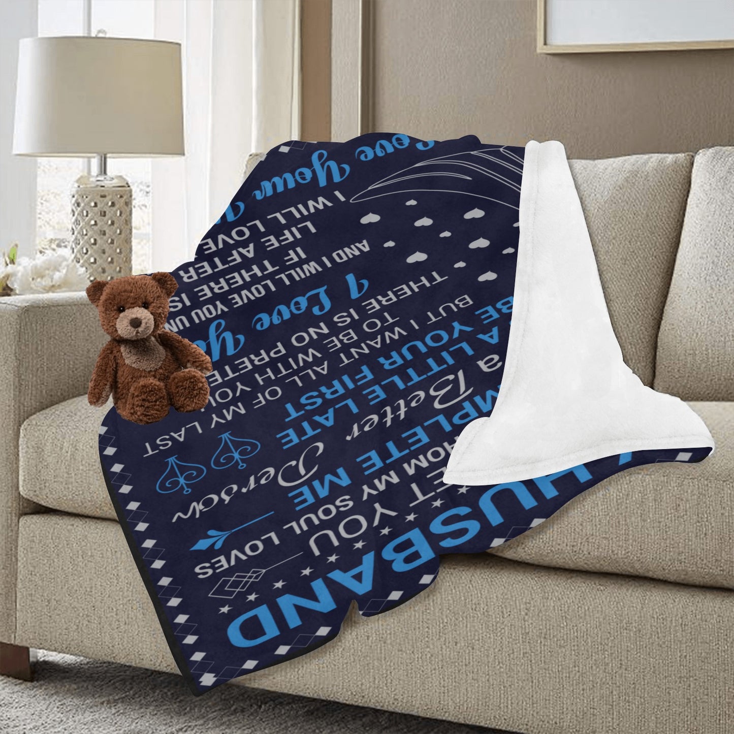 To My Husband Ultra-Soft Micro Fleece Blanket 50"x60" (Thick)