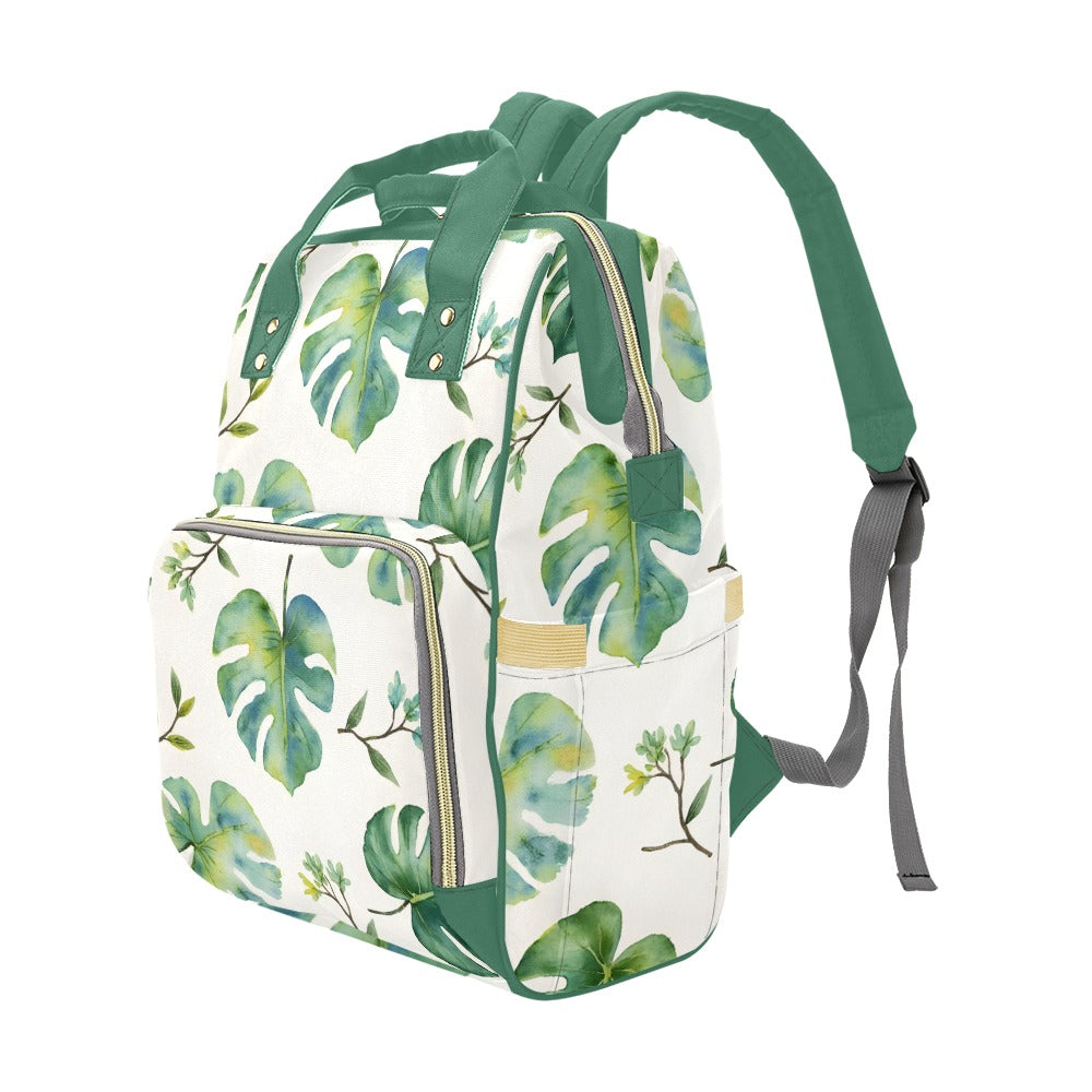 Monsteria Print Cream Bg Multi-Function Diaper Backpack/Diaper Bag (Model 1688)