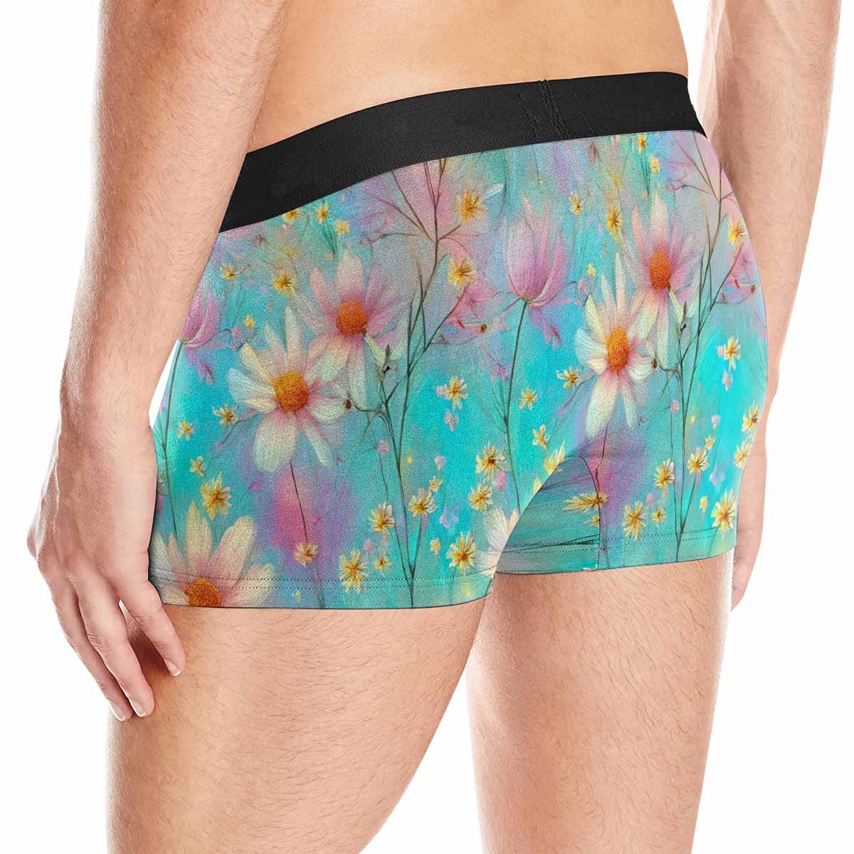 Green Floral AUS Men's Boxer Briefs (Made In AUS)