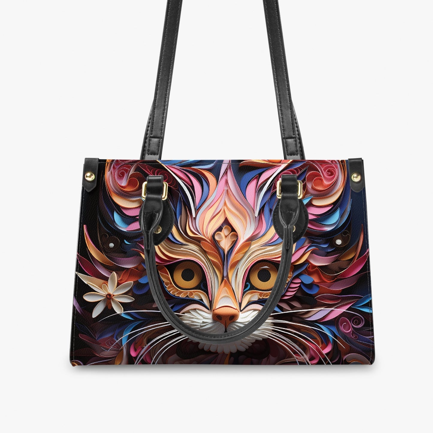 Women's Tote Bag - Long Strap - Cat