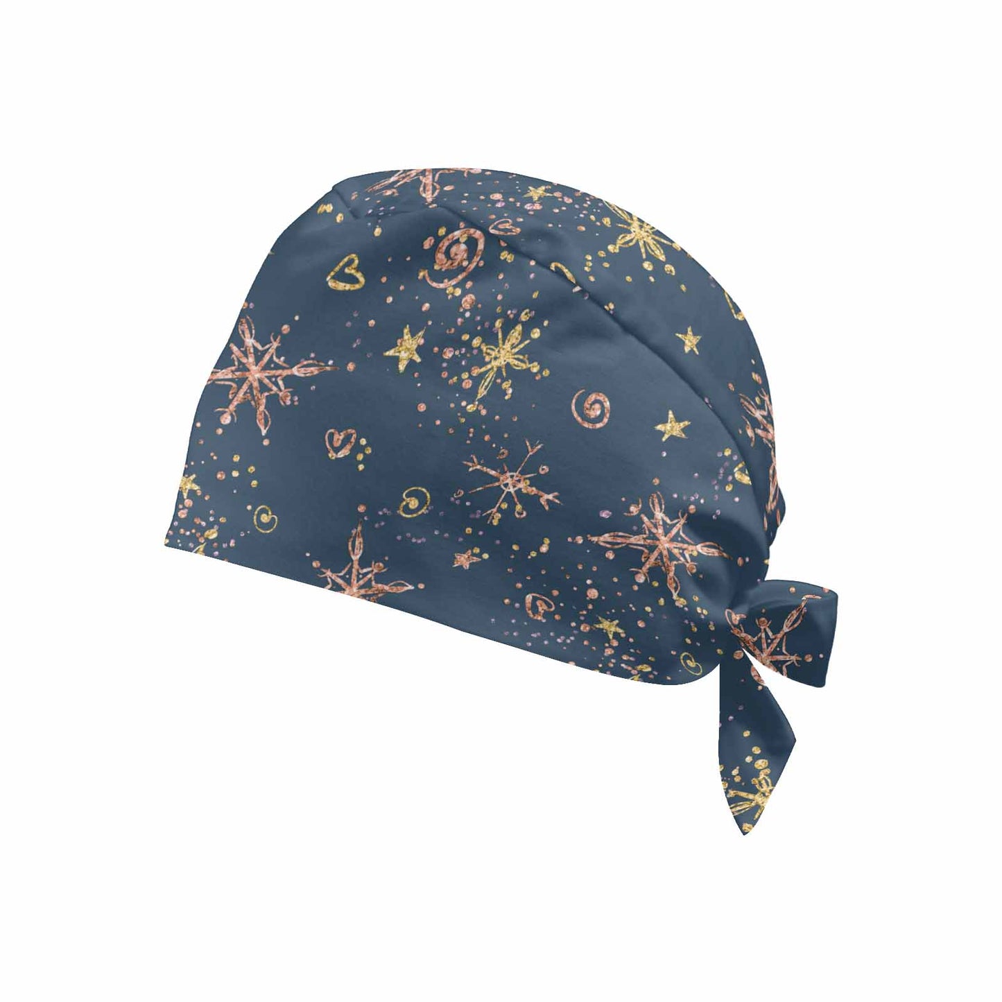 Nurse Scrub Cap Blue Christmas Stars  Scrub Cap