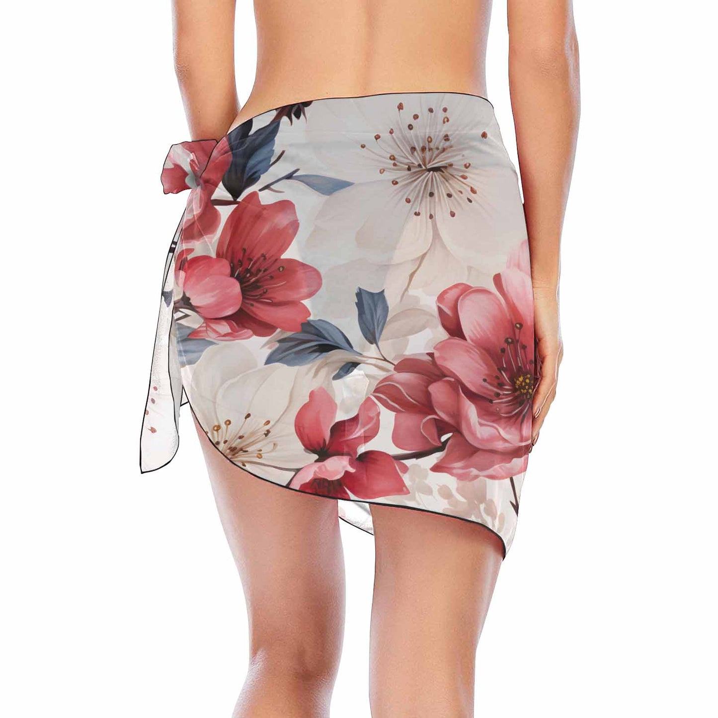 Pink Floral  Women's Beach Sarong Wrap