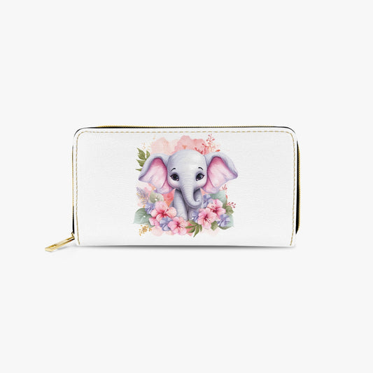 Long Type Zipper Purse - Elephant