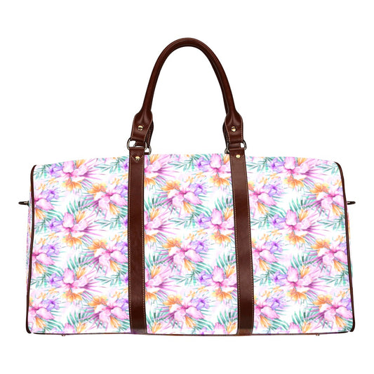 Purple Hibiscus Waterproof Travel Bag/Small (Model 1639)