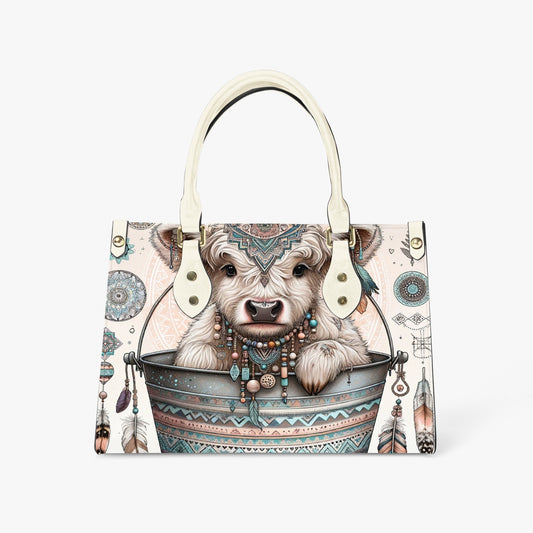 Women's Tote Bag - Long Strap - Highland Cow