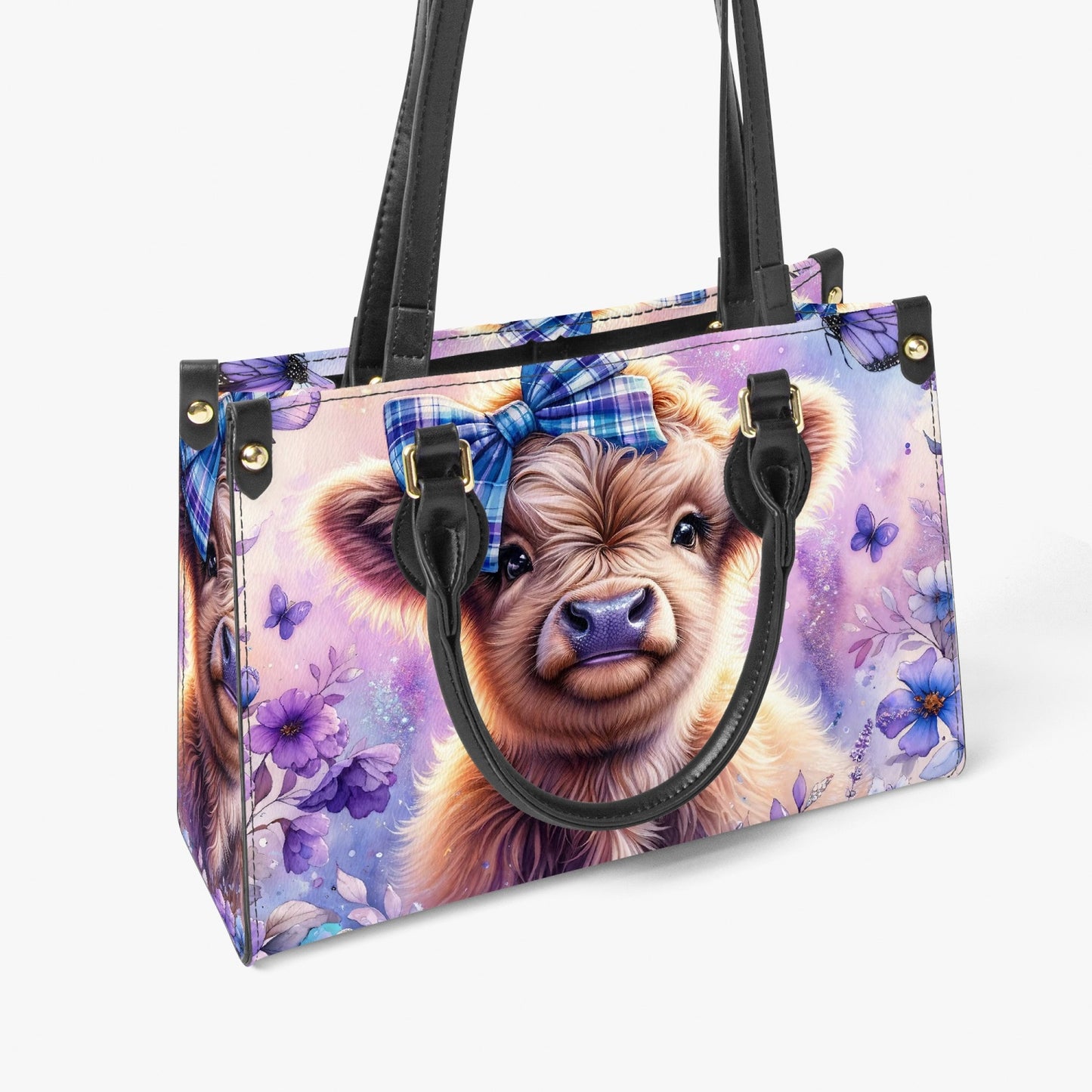 Women's Tote Bag - Long Strap - Highland Cow