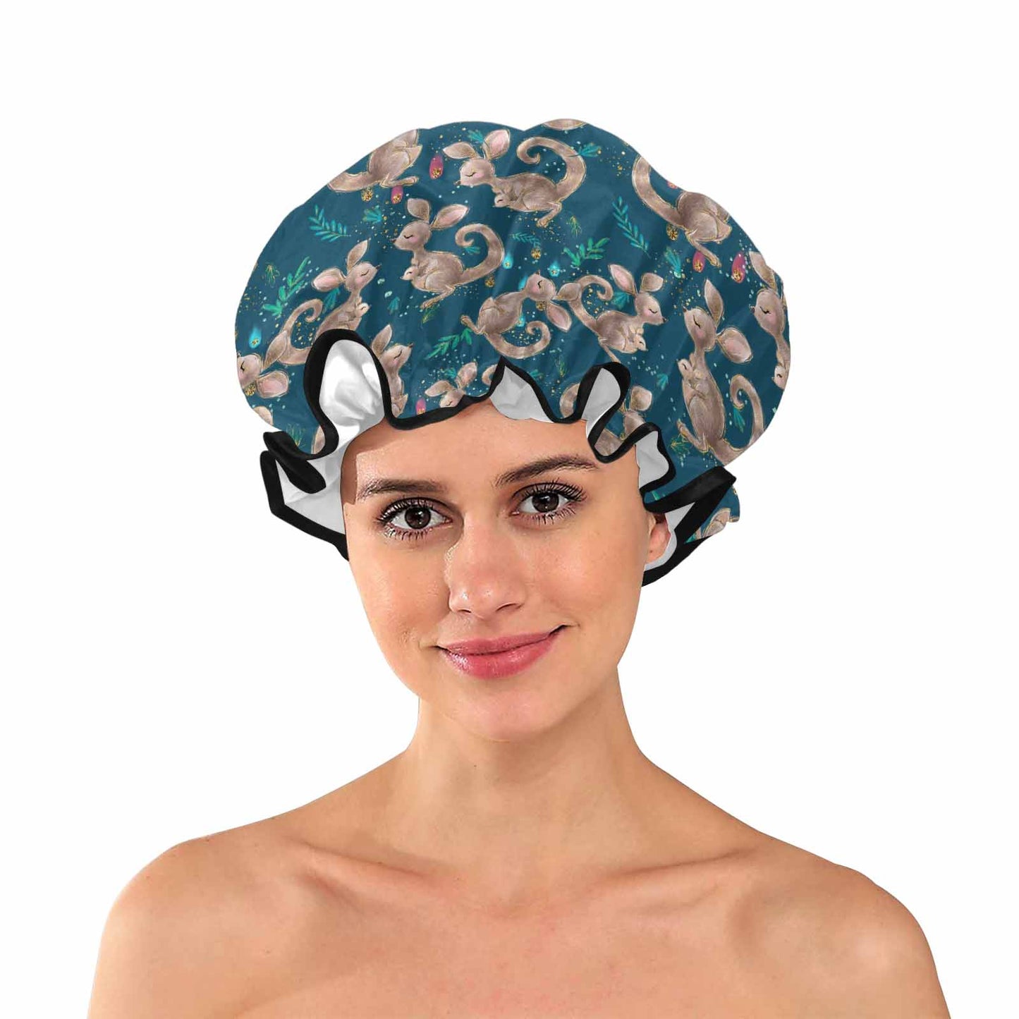 Australian Kangaroos Blue  Shower Cap