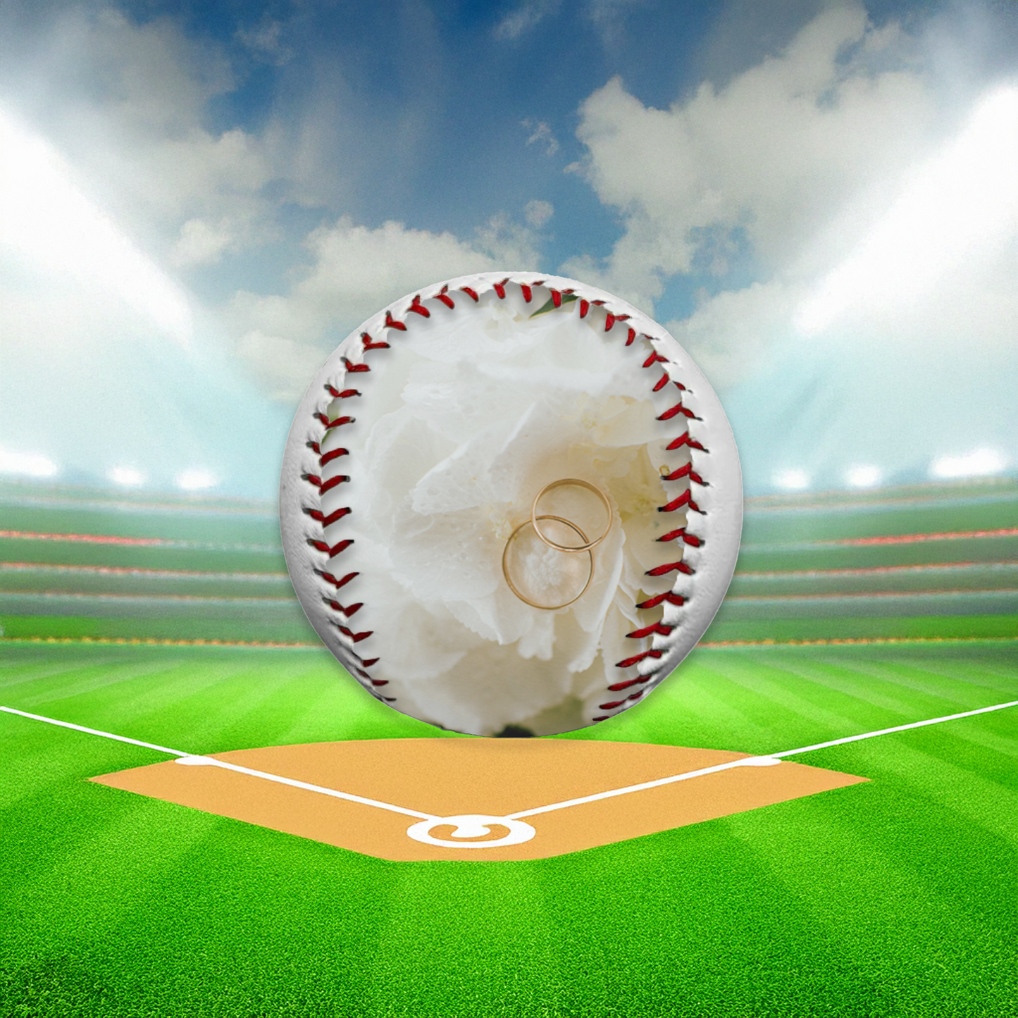 Personalised Baseball, Great Catch You're next! Wedding Garter Toss Personalise with Mr & Mrs Names and Wedding Date
