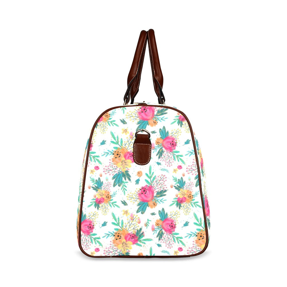 Australian Floral Waterproof Travel Bag/Small (Model 1639)