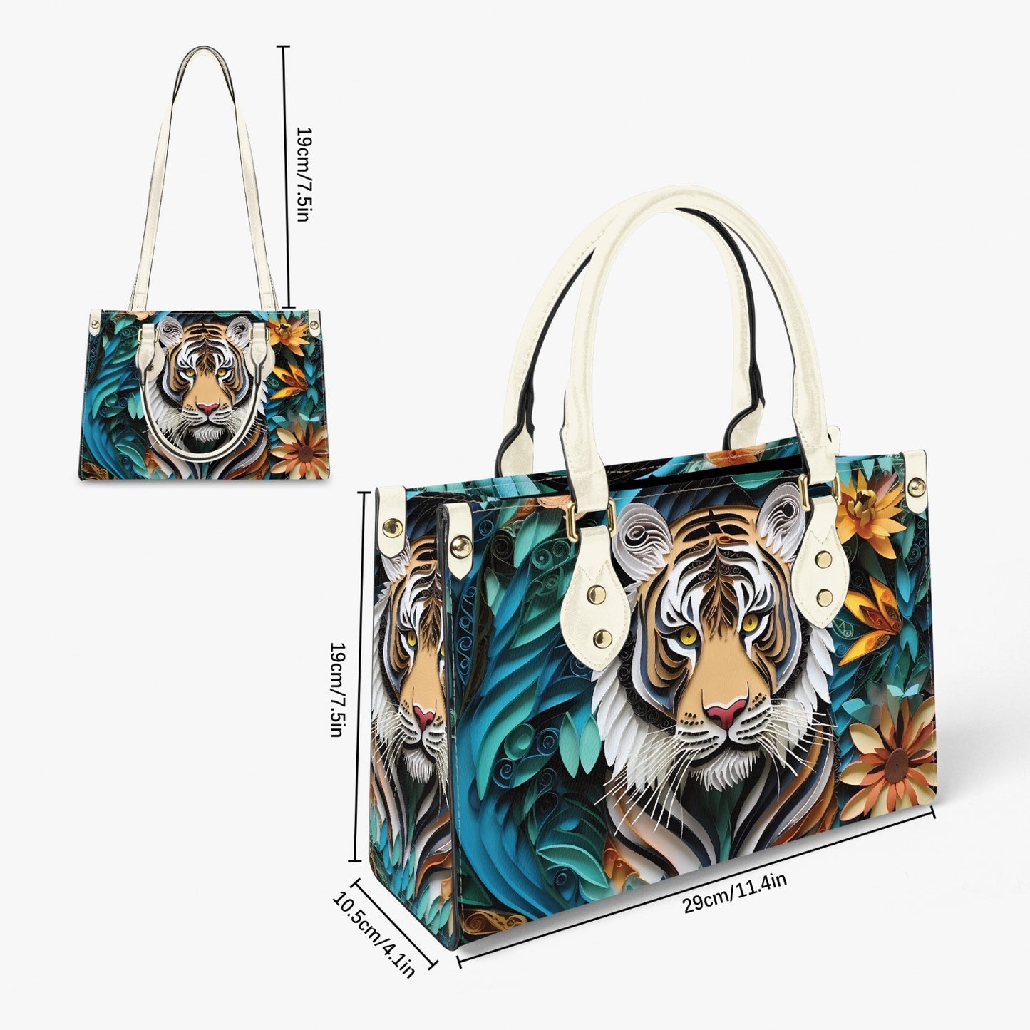 Women's Tote Bag - Long Strap - Tiger