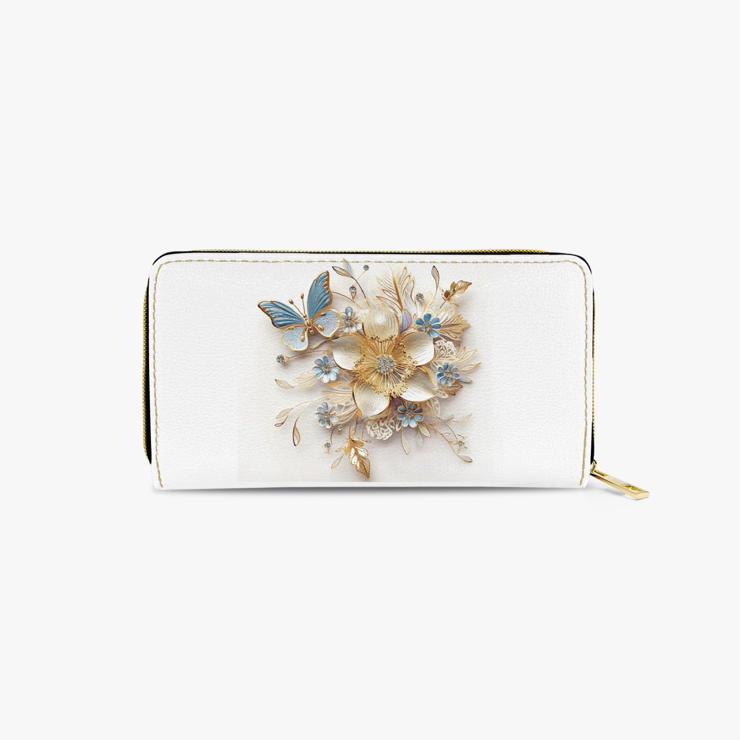 Long Type Zipper Purse - Floral