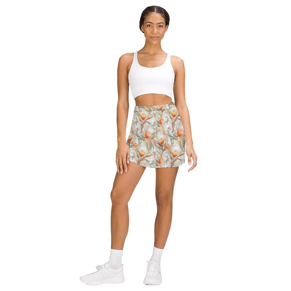 Australian Floral A-Line Skirt with Pocket Light proof trouser skirt