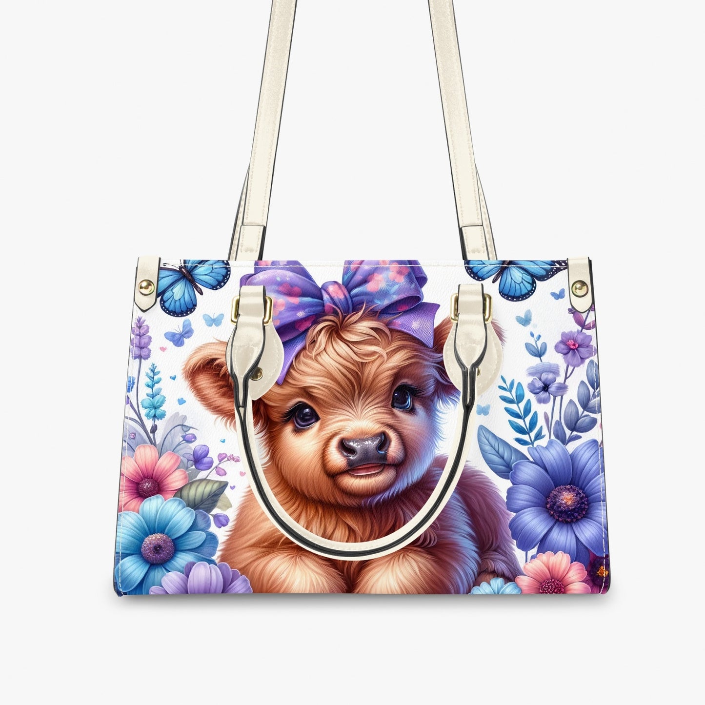 Women's Tote Bag - Long Strap - Highland Cow