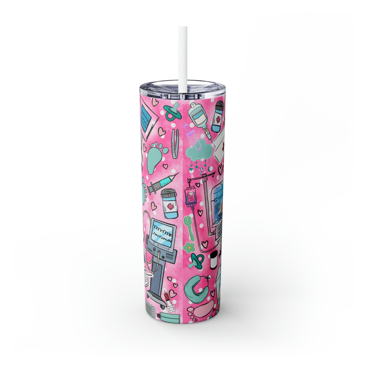 Skinny Tumbler with Straw, 20oz, NICU Nurse