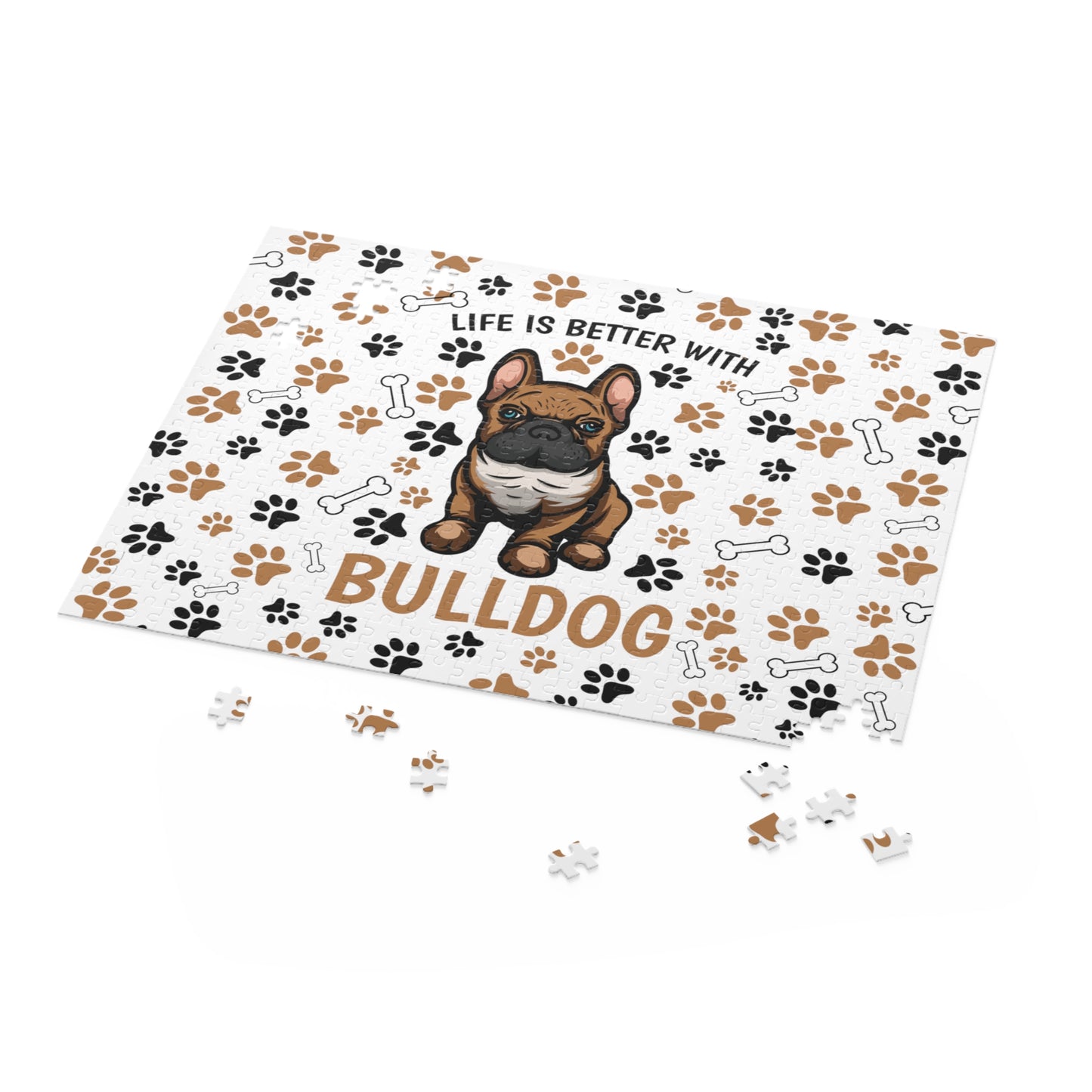 Puzzle, Life is Better with a Bulldog (120, 252, 500-Piece) awd-609