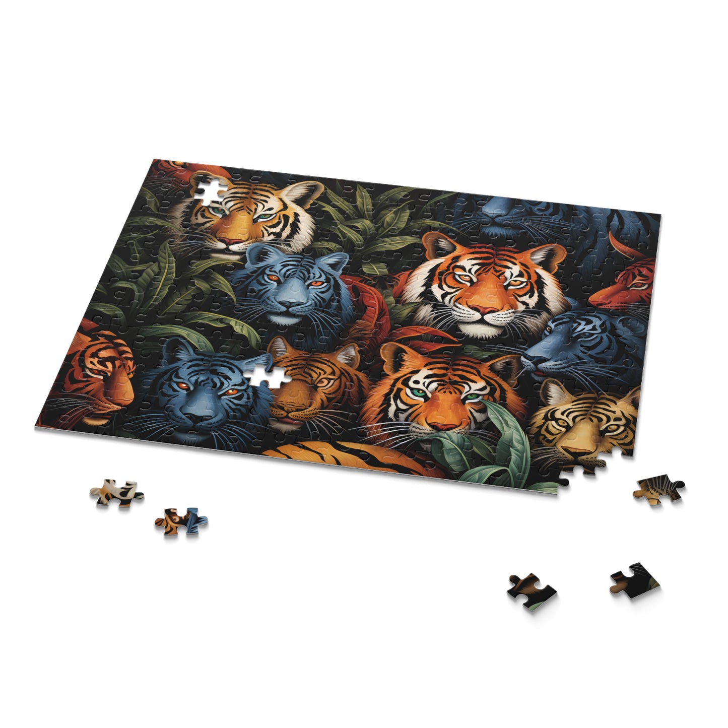 Personalised/Non-Personalised Puzzle, Tiger (120, 252, 500-Piece)