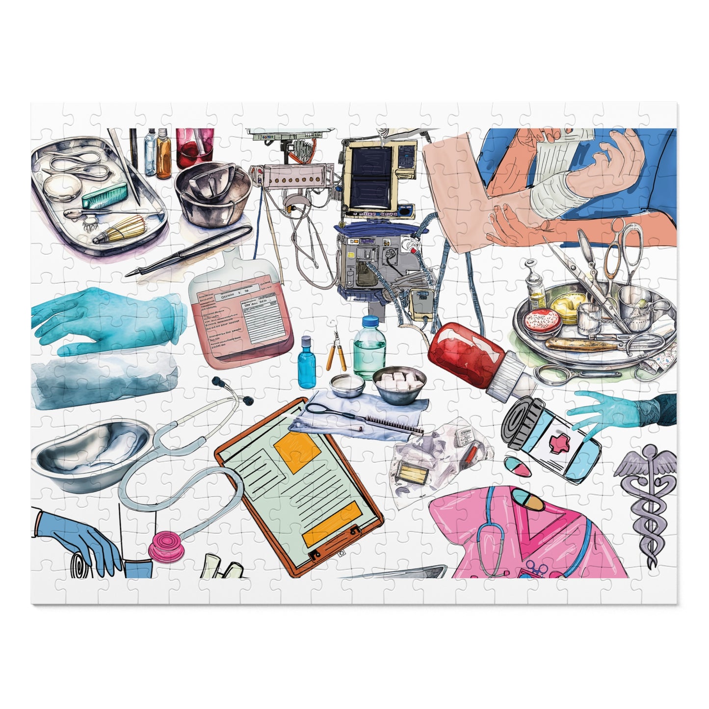 Jigsaw Puzzle, Wound Care Nurse, Personalised/Non-Personalised (30, 110, 252, 500,1000-Piece)