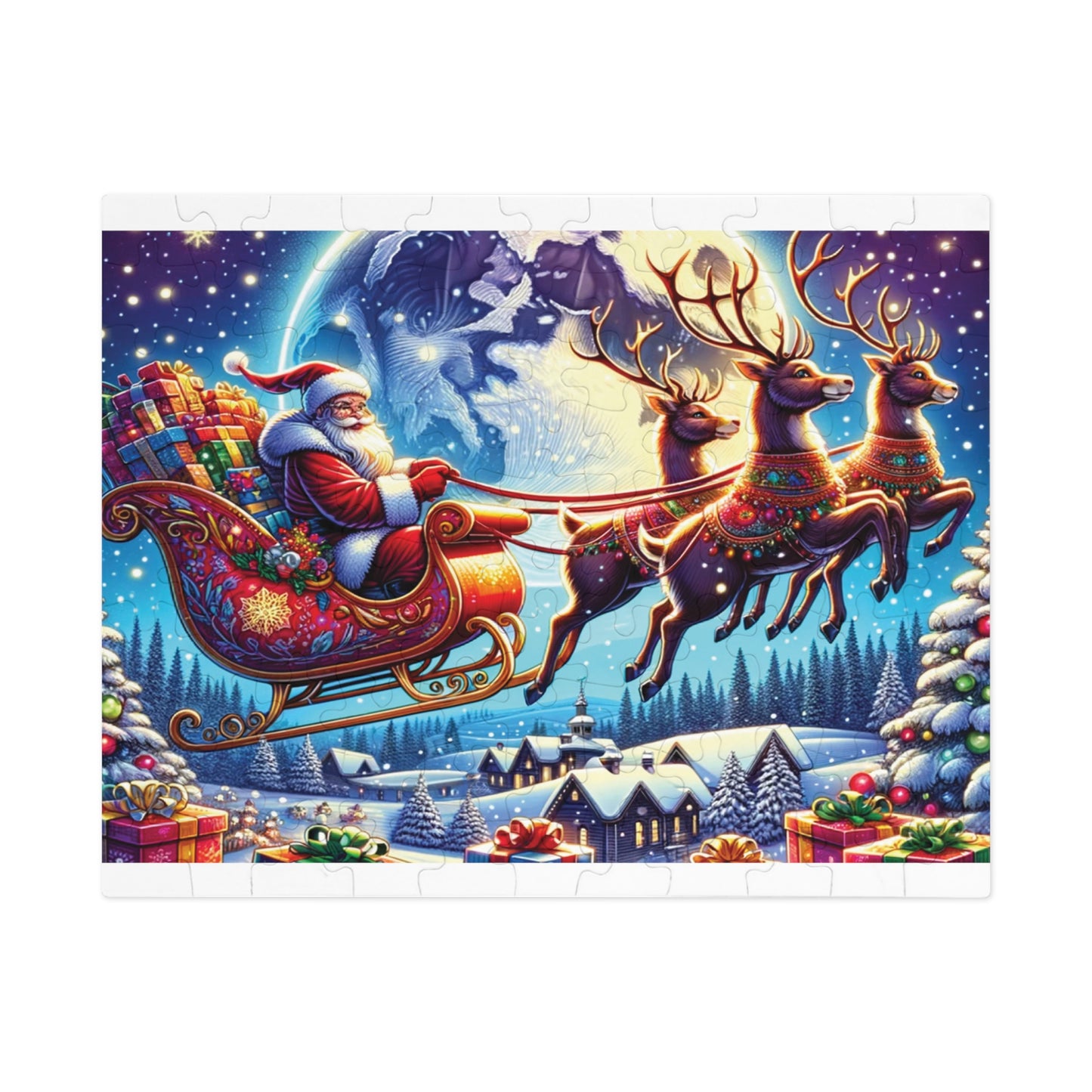 Jigsaw Puzzle, Christmas, Santa, Personalised/Non-Personalised (30, 110, 252, 500,1000-Piece)