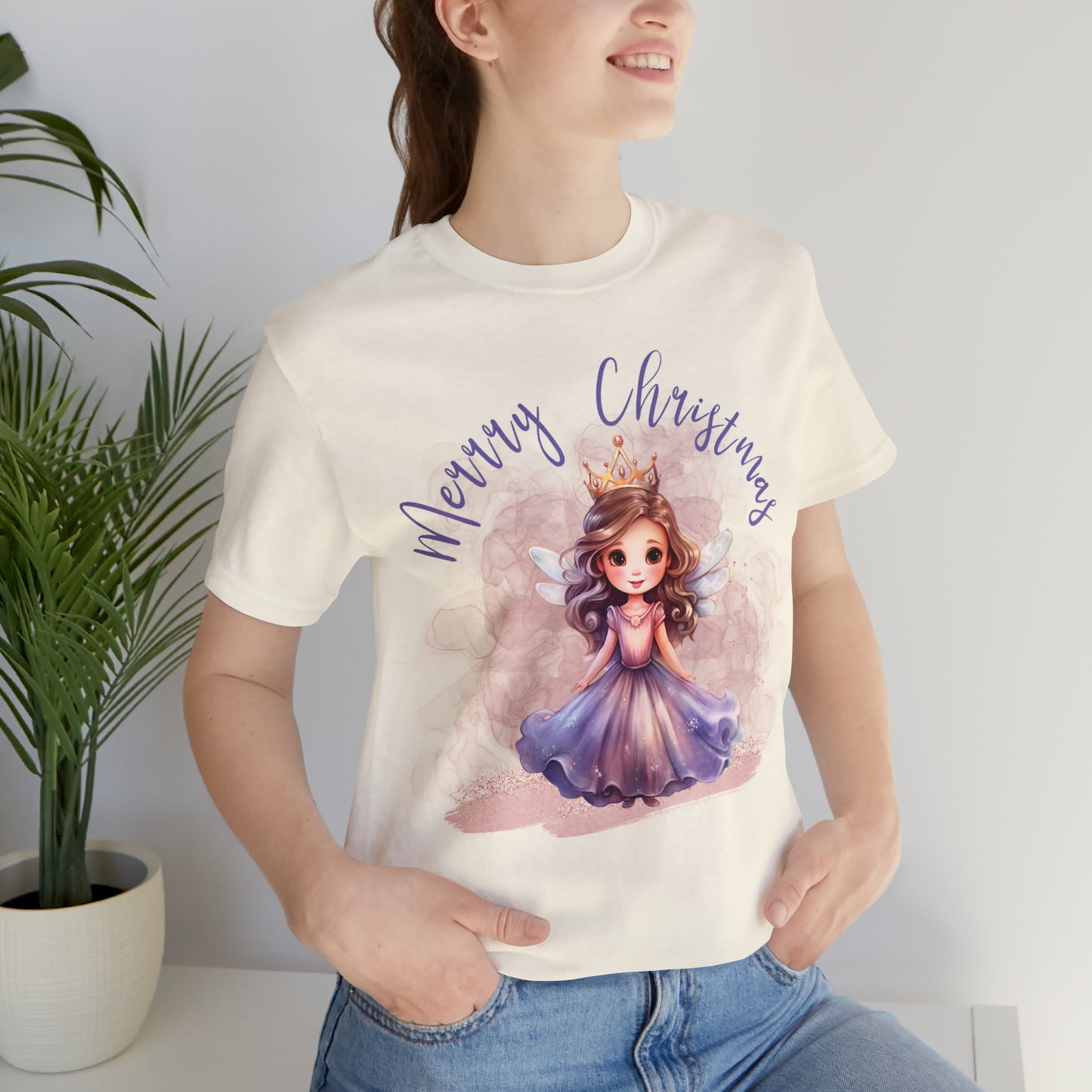 Unisex Jersey Short Sleeve Tee Christmas, Women's Fairy T-shirt - A00005