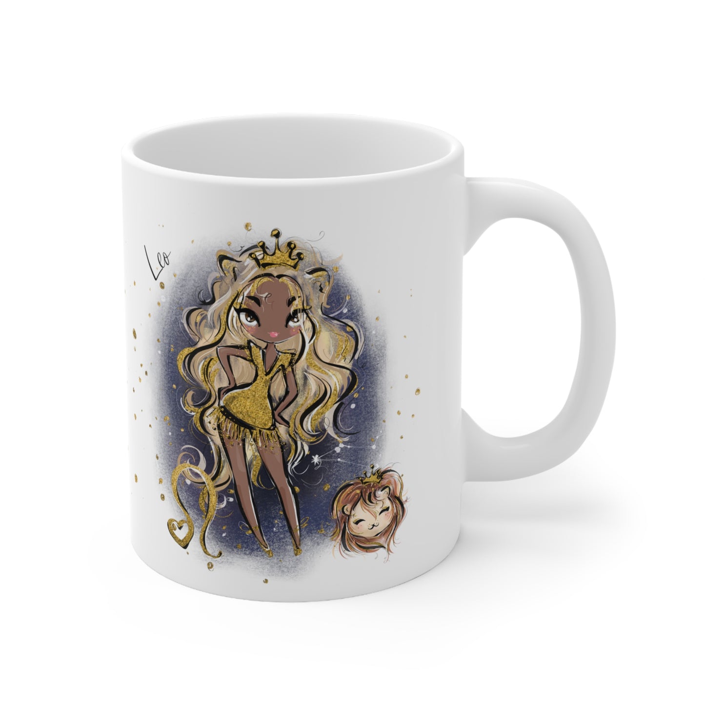 Personalised/Non Personalised Zodiac Sign, Leo, Ceramic Mug 11oz