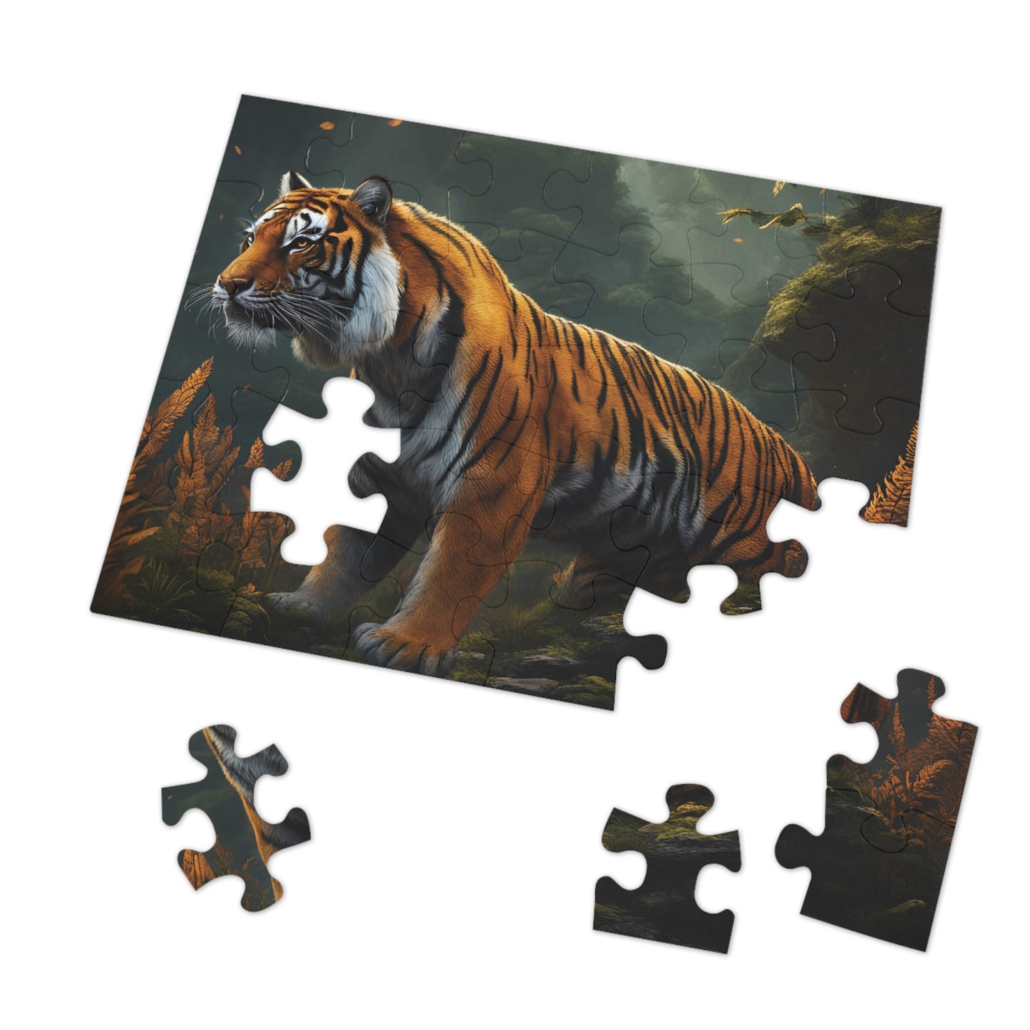Puzzle, Tiger, Personalised/Non-Personalised (30, 110, 252, 500,1000-Piece) Awd-548