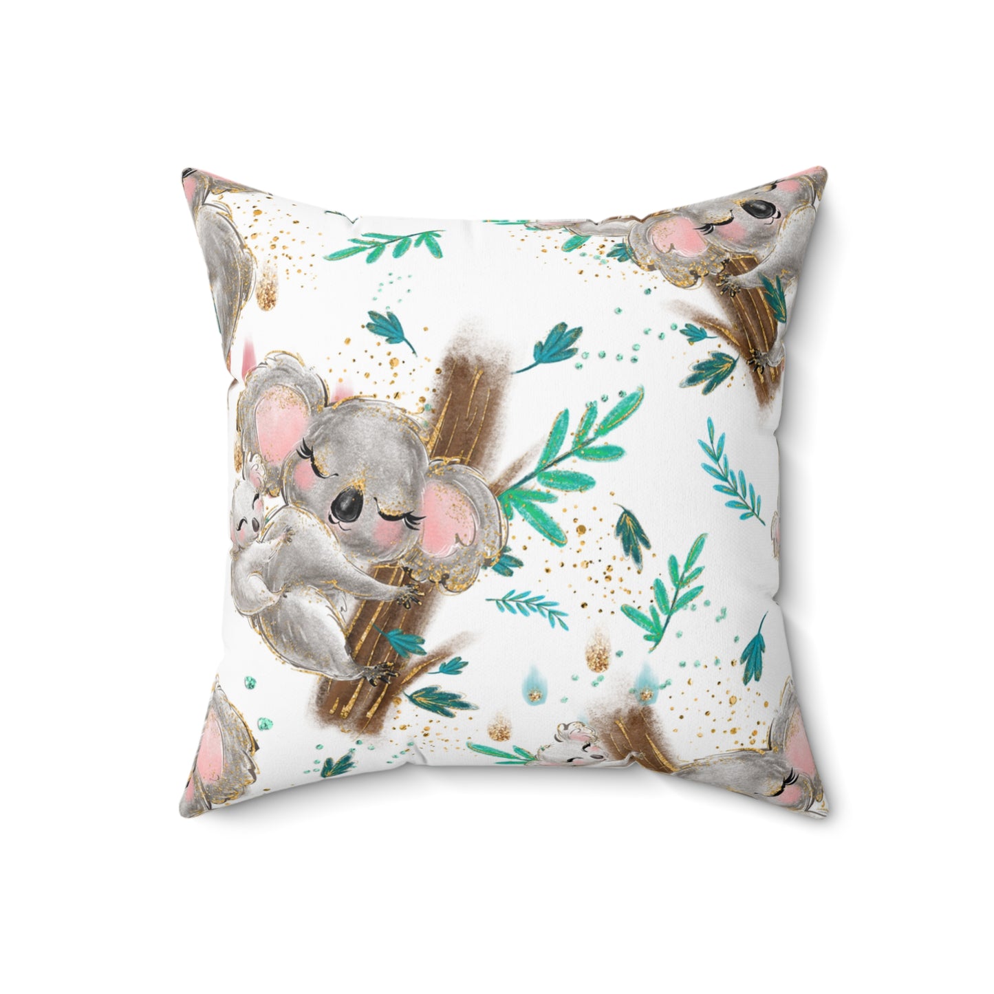 Spun Polyester Square Pillow, Australian Koala