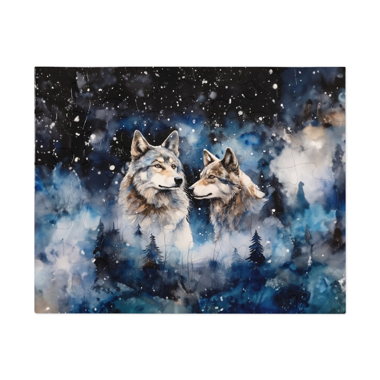 Puzzle, Wolves, Personalised/Non-Personalised (30, 110, 252, 500,1000-Piece) Awd-547