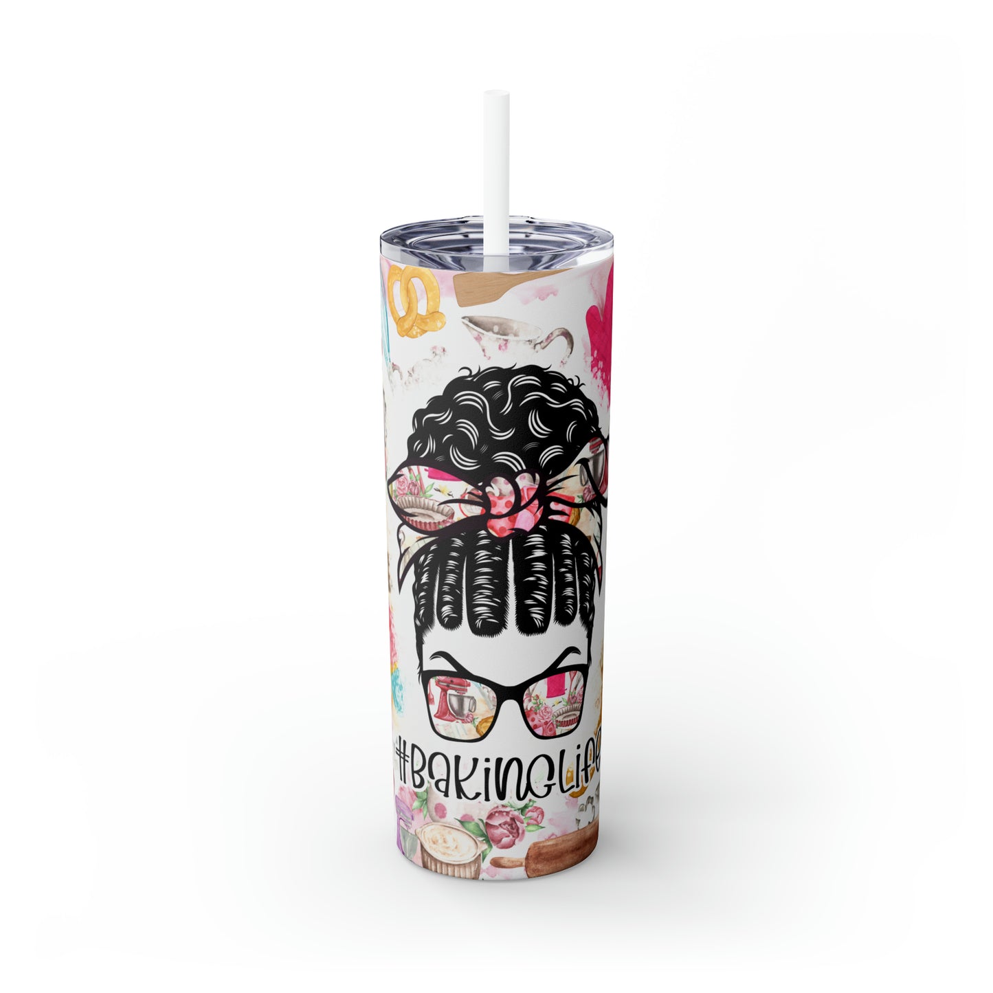 Skinny Tumbler with Straw, 20oz, Baking