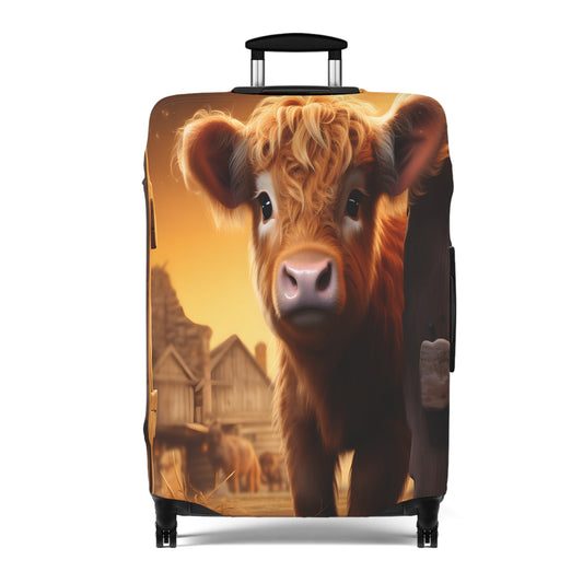 Luggage Cover, Highland Cow, awd-045