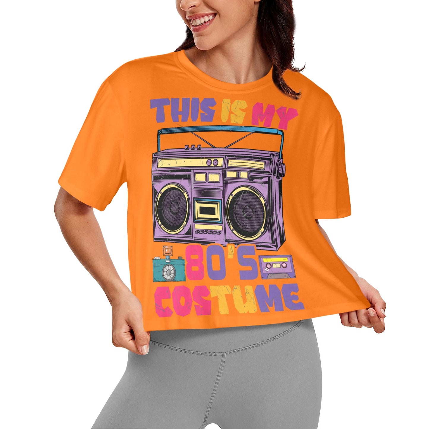 This is my 80's Costume Women's Cropped T-Shirt