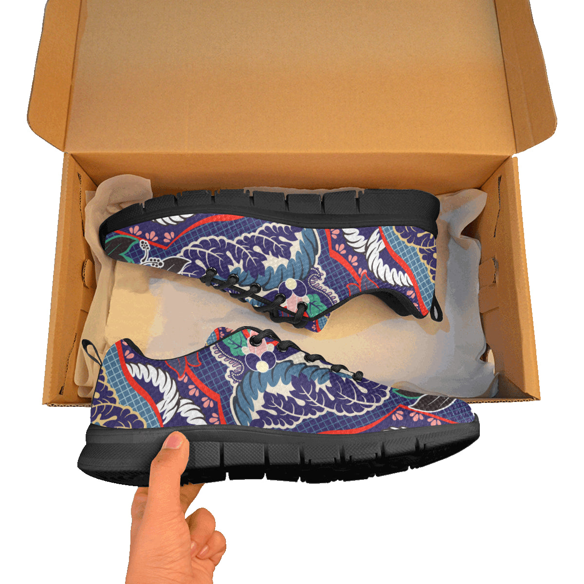 indian seamless pattern Women's Breathable Running Shoes (Model 055)