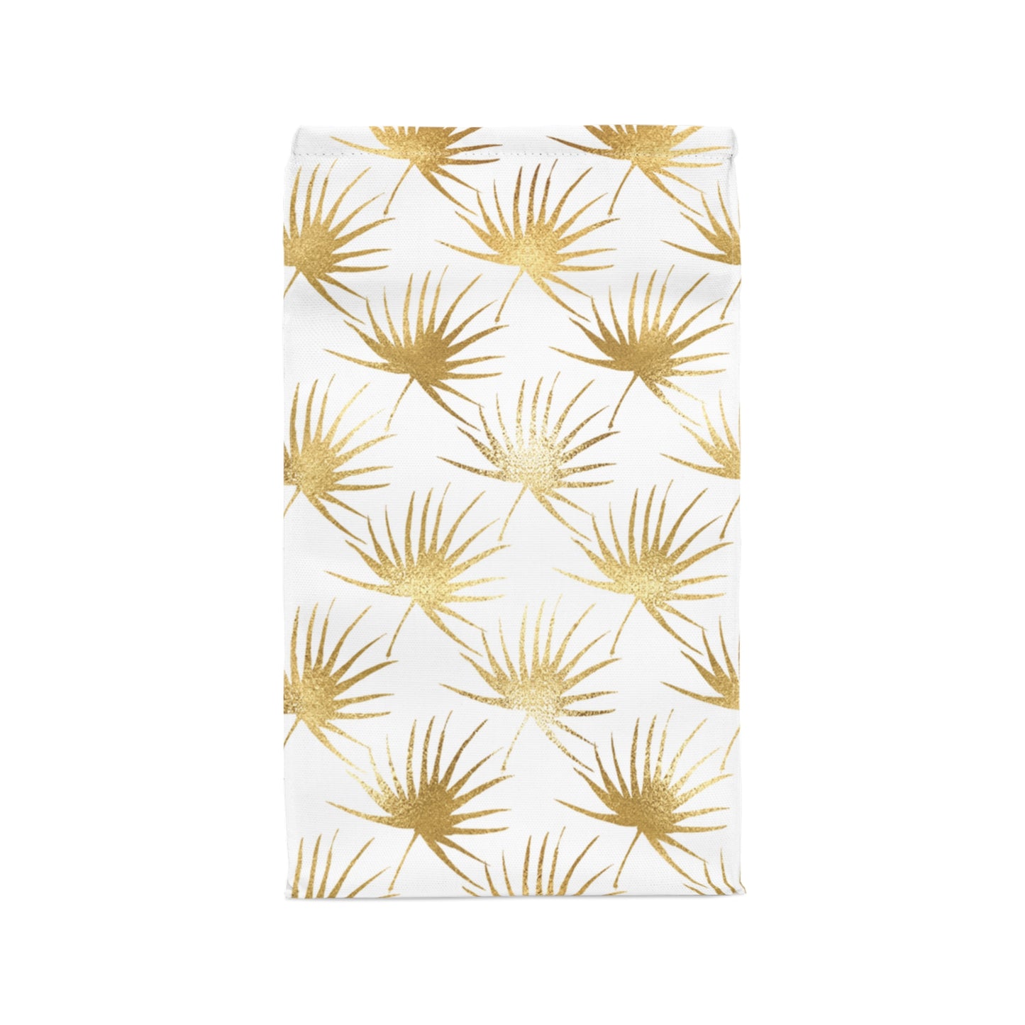 Insulated Lunch Bag Summer Floral Bag Gold Palm Leaves