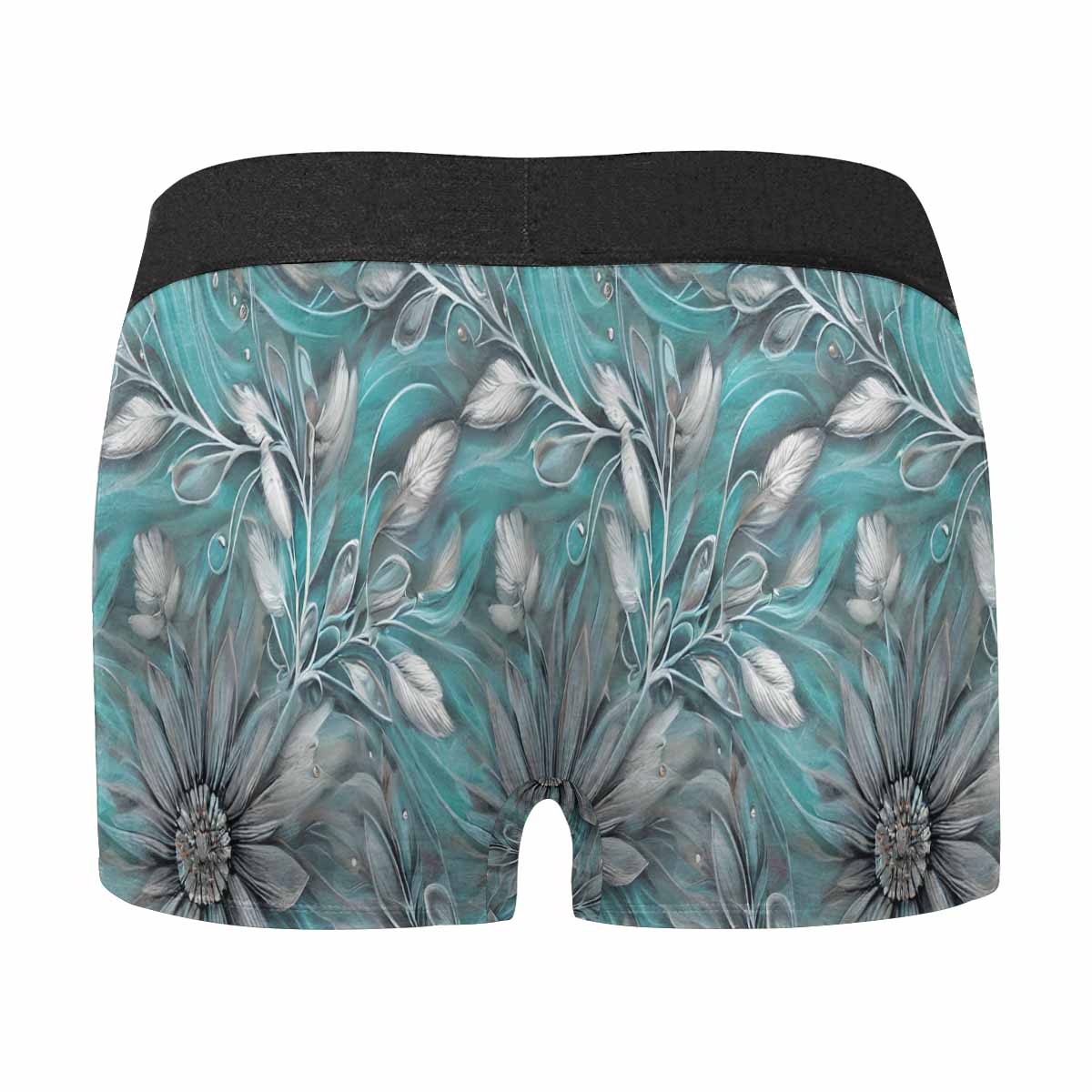 Green Elegant Floral AUS Men's Boxer Briefs (Made In AUS)