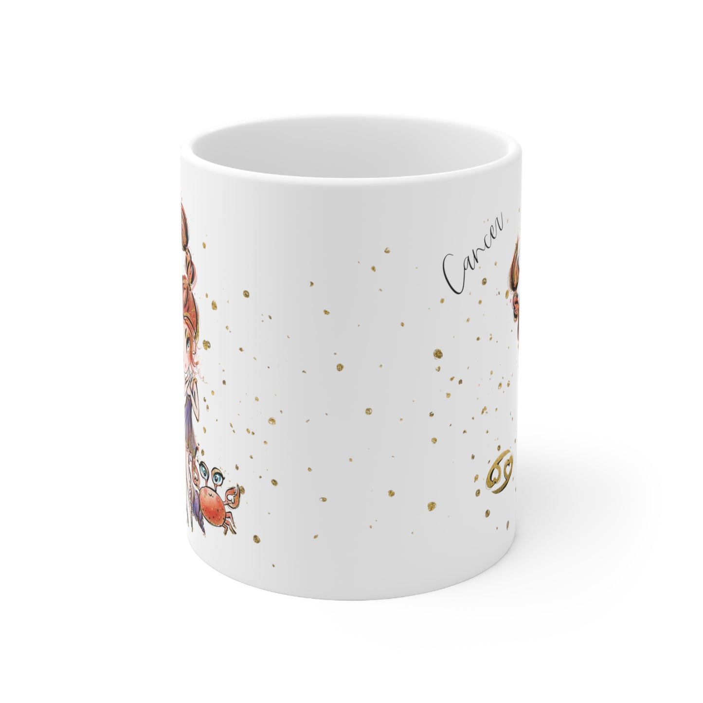 Personalised/Non Personalised Zodiac Sign, Cancer, Ceramic Mug 11oz