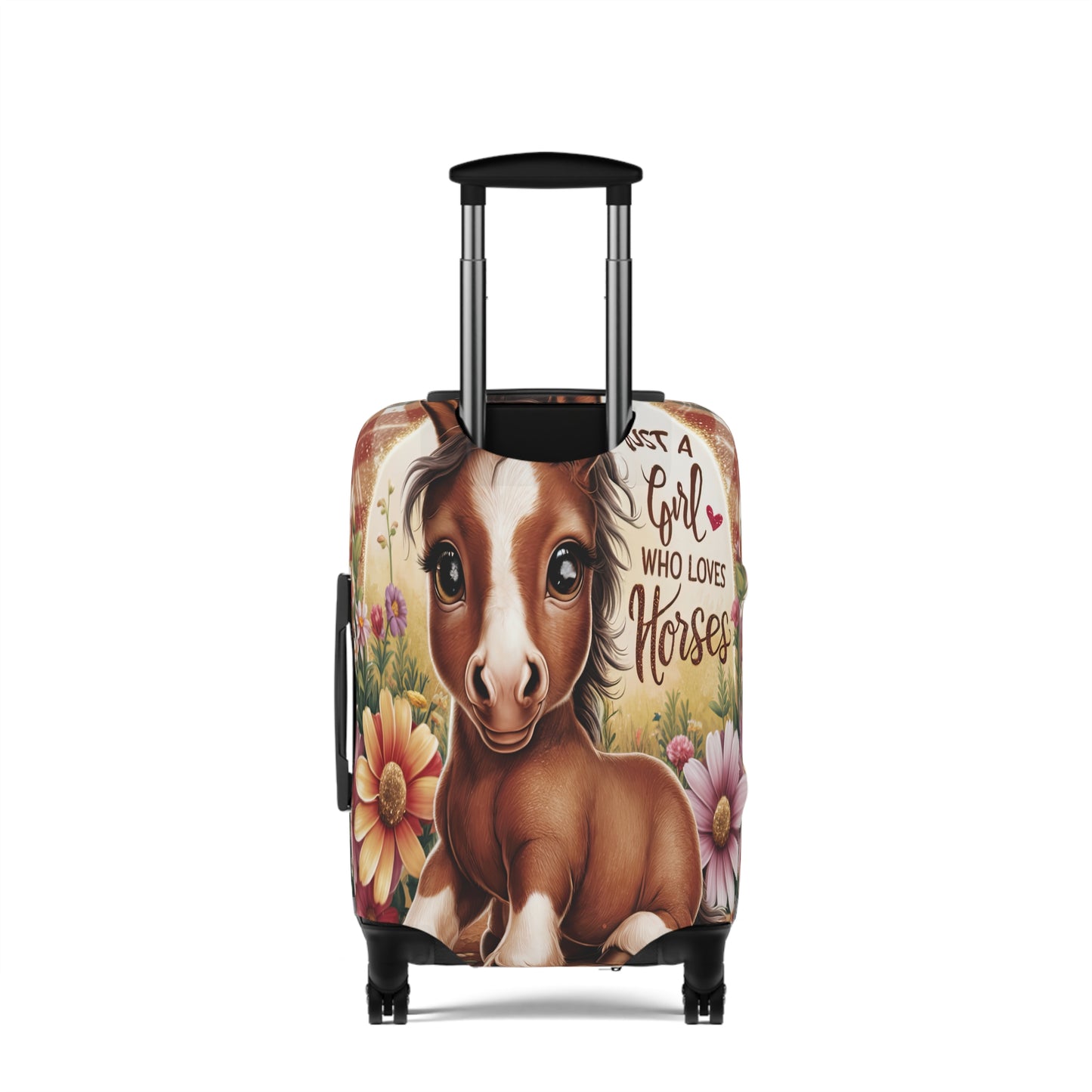 Luggage Cover, Just a Girl who Loves Horses, awd-3096