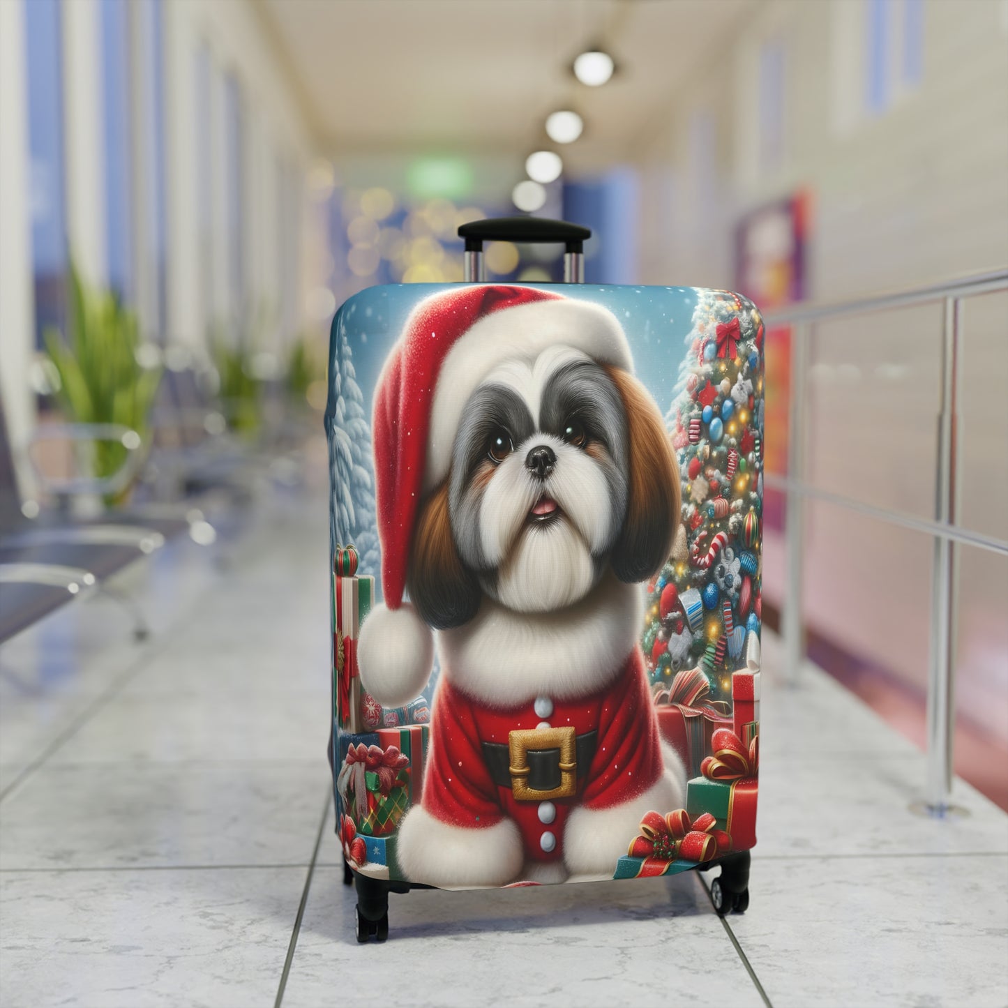 Luggage Cover, Christmas, Shiatzu, awd-002