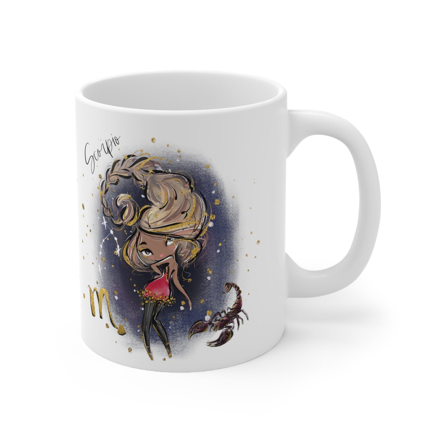 Personalised/Non Personalised Zodiac Sign, Scorpio, Ceramic Mug 11oz