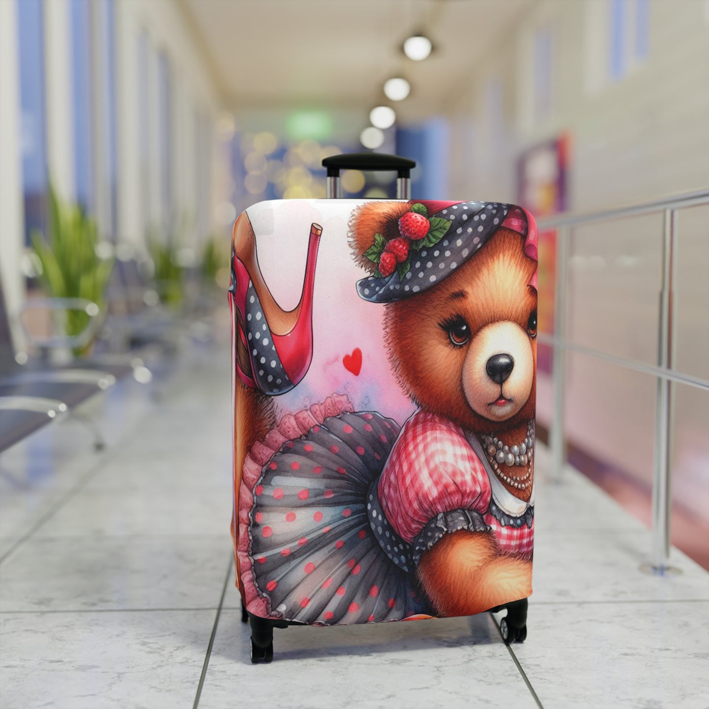 Luggage Cover, Rockabilly, Teddy Bear, awd-3033