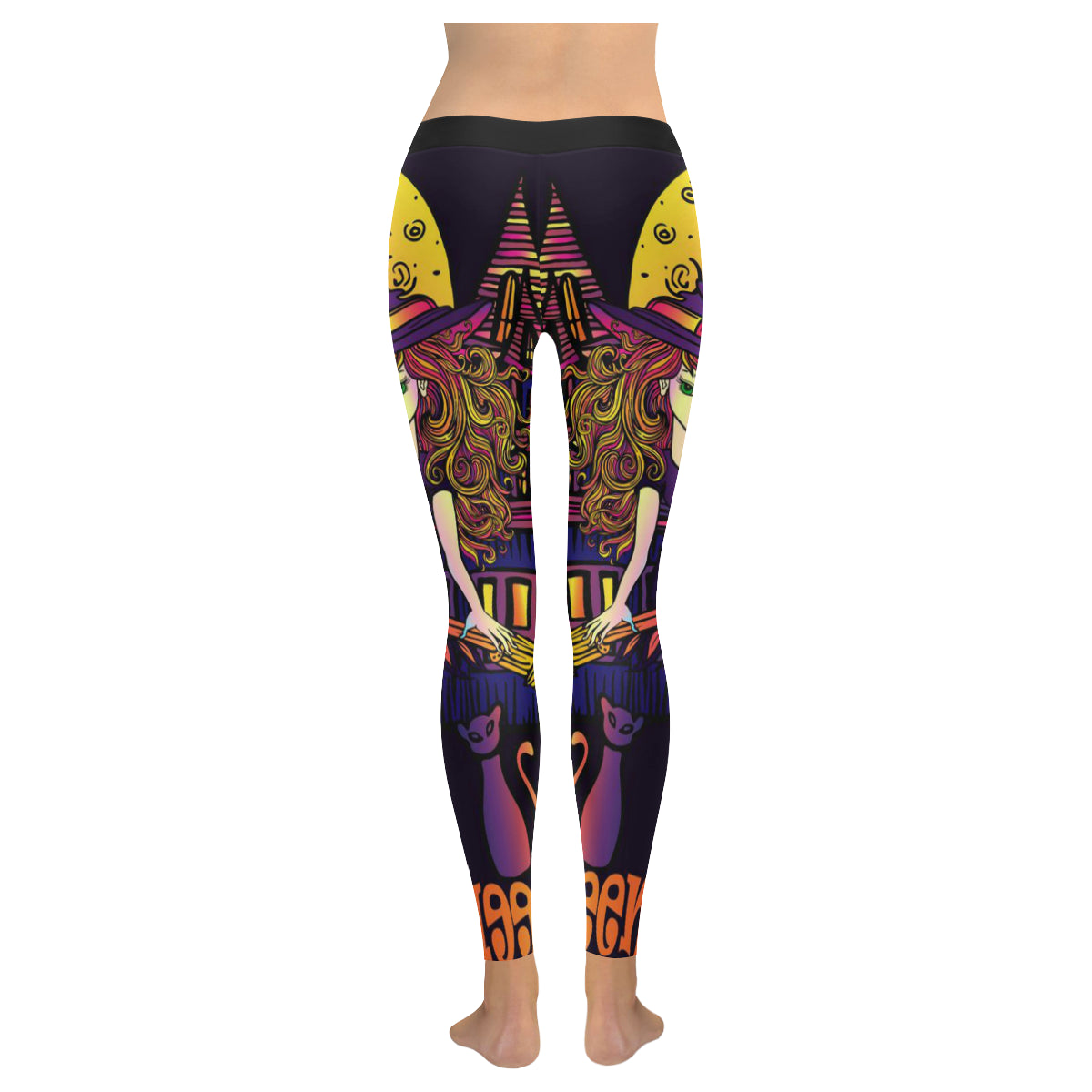 halloween witch Women's Low Rise Leggings (Invisible Stitch)