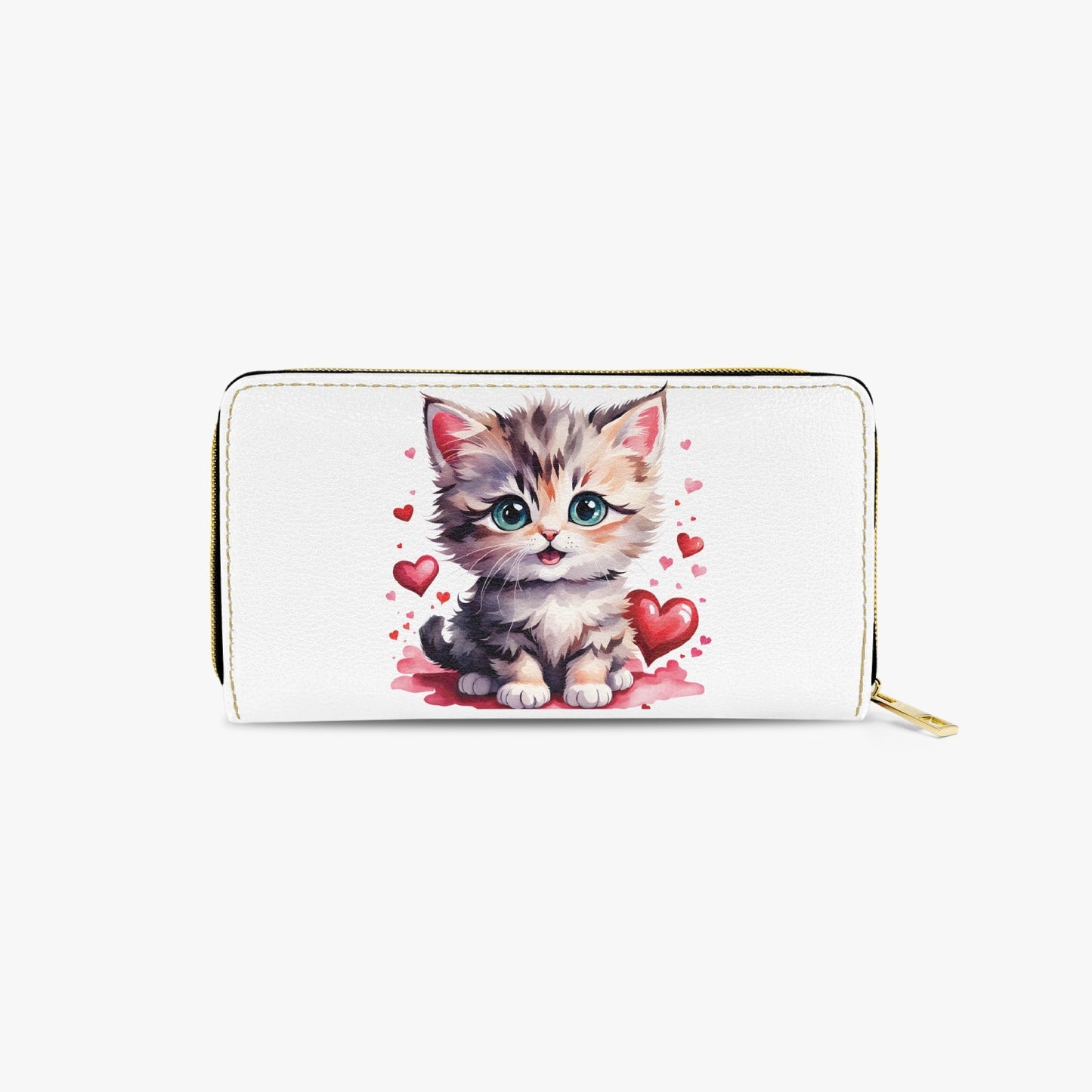 Long Type Zipper Purse - Cat