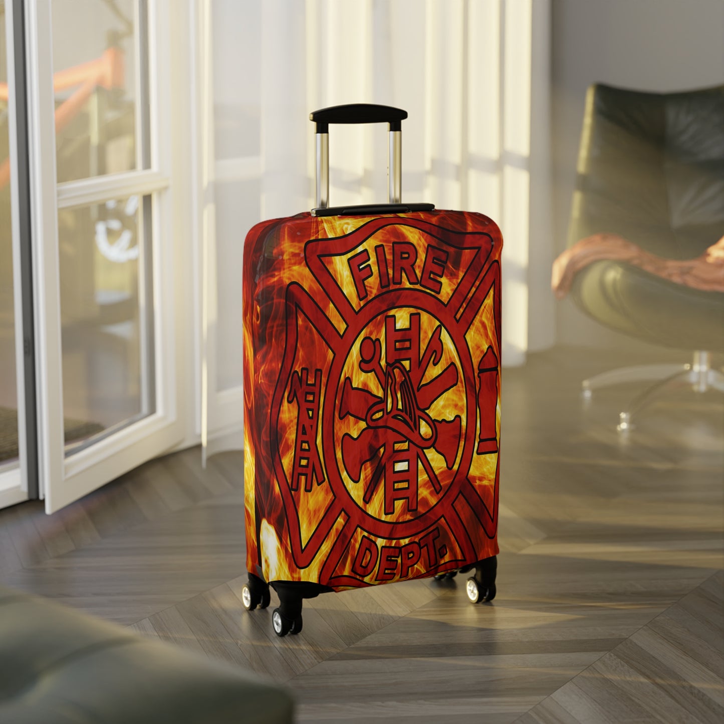 Luggage Cover, Fireman, Fire Dept, awd-545