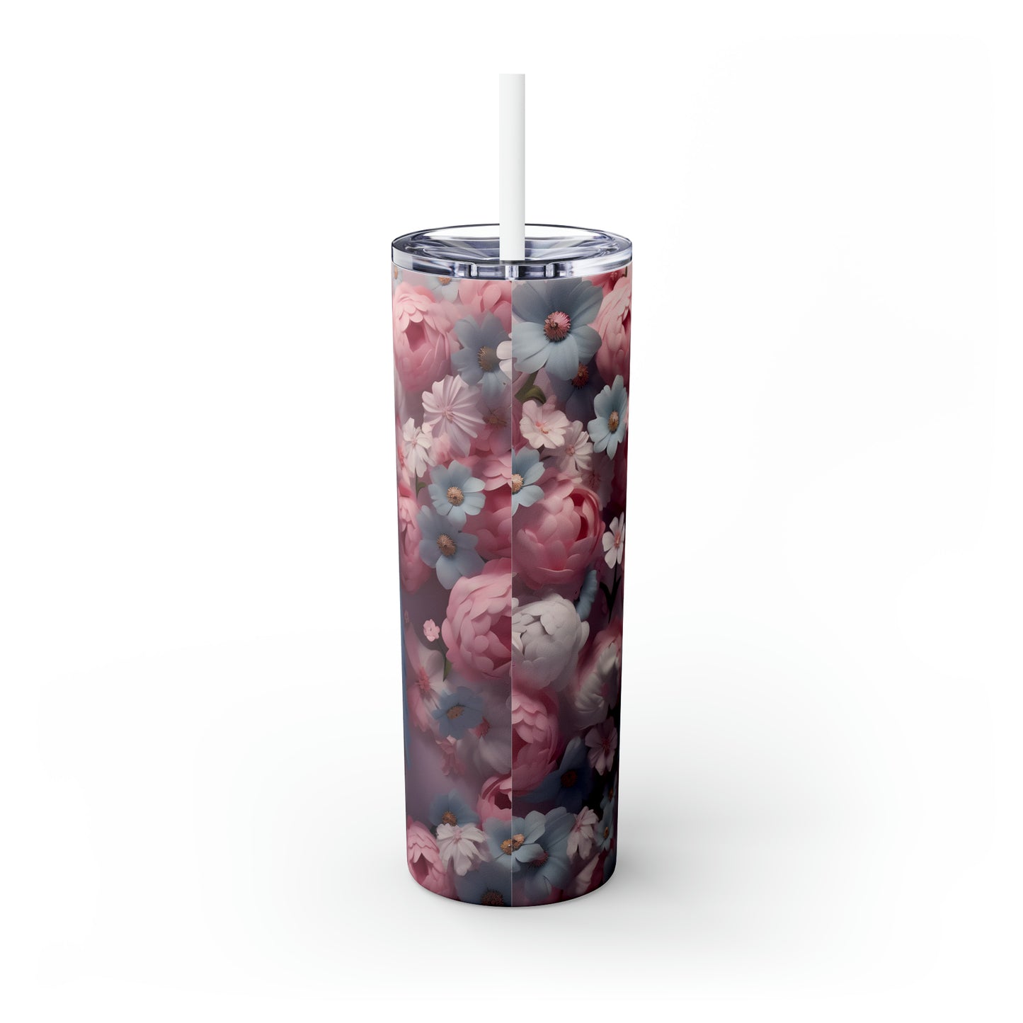 Skinny Tumbler with Straw, 20oz, Owl